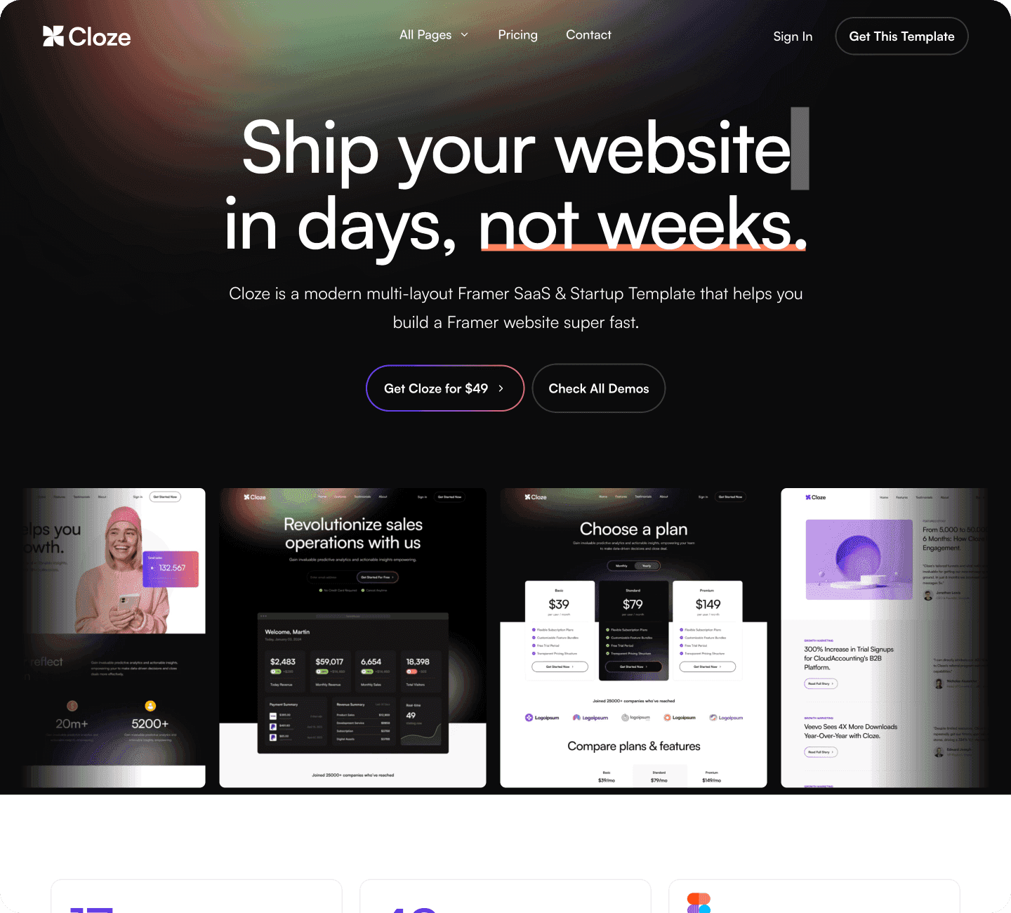 Cloze SaaS template