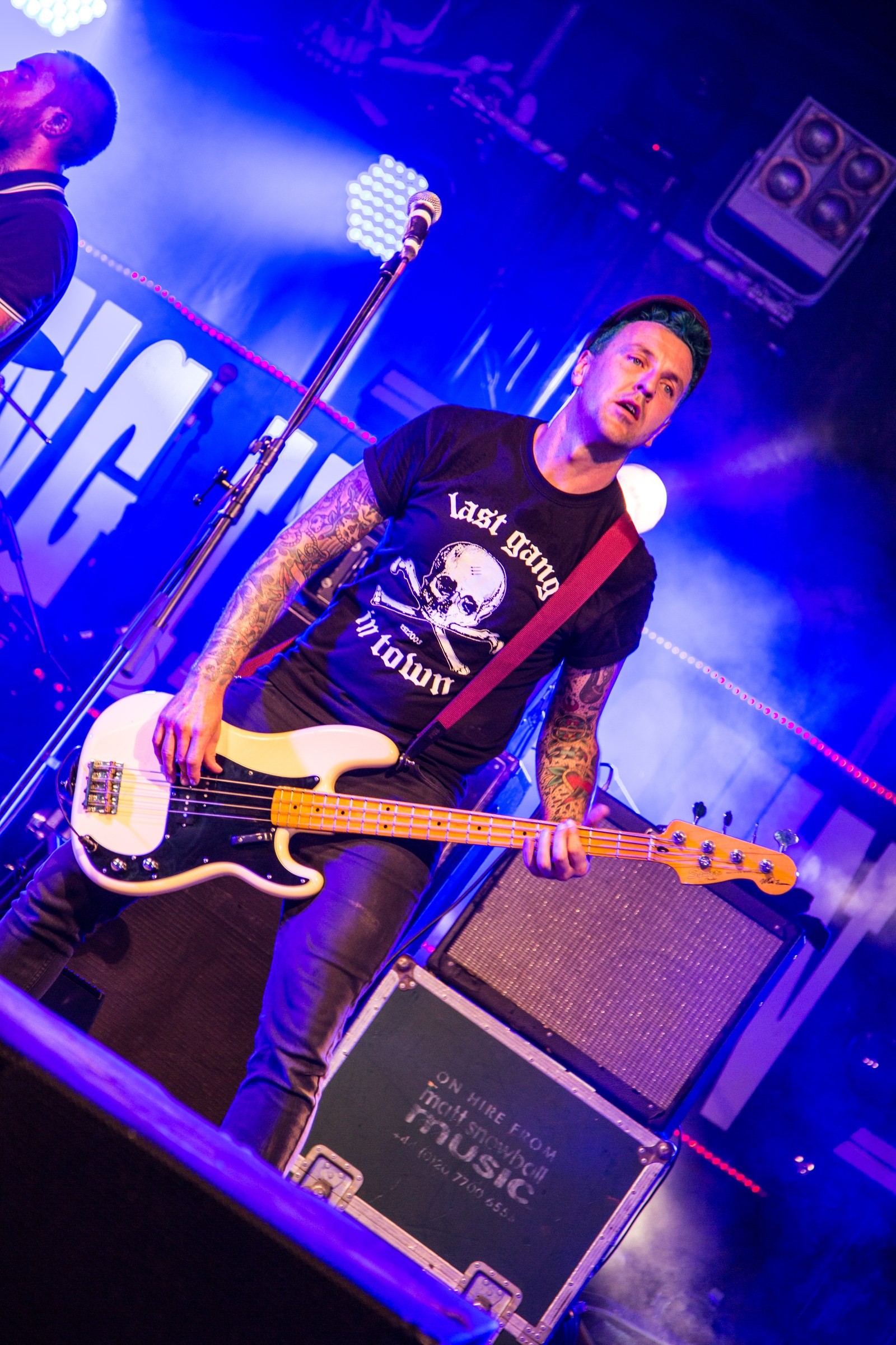 EVENTS · Bass player on stage.