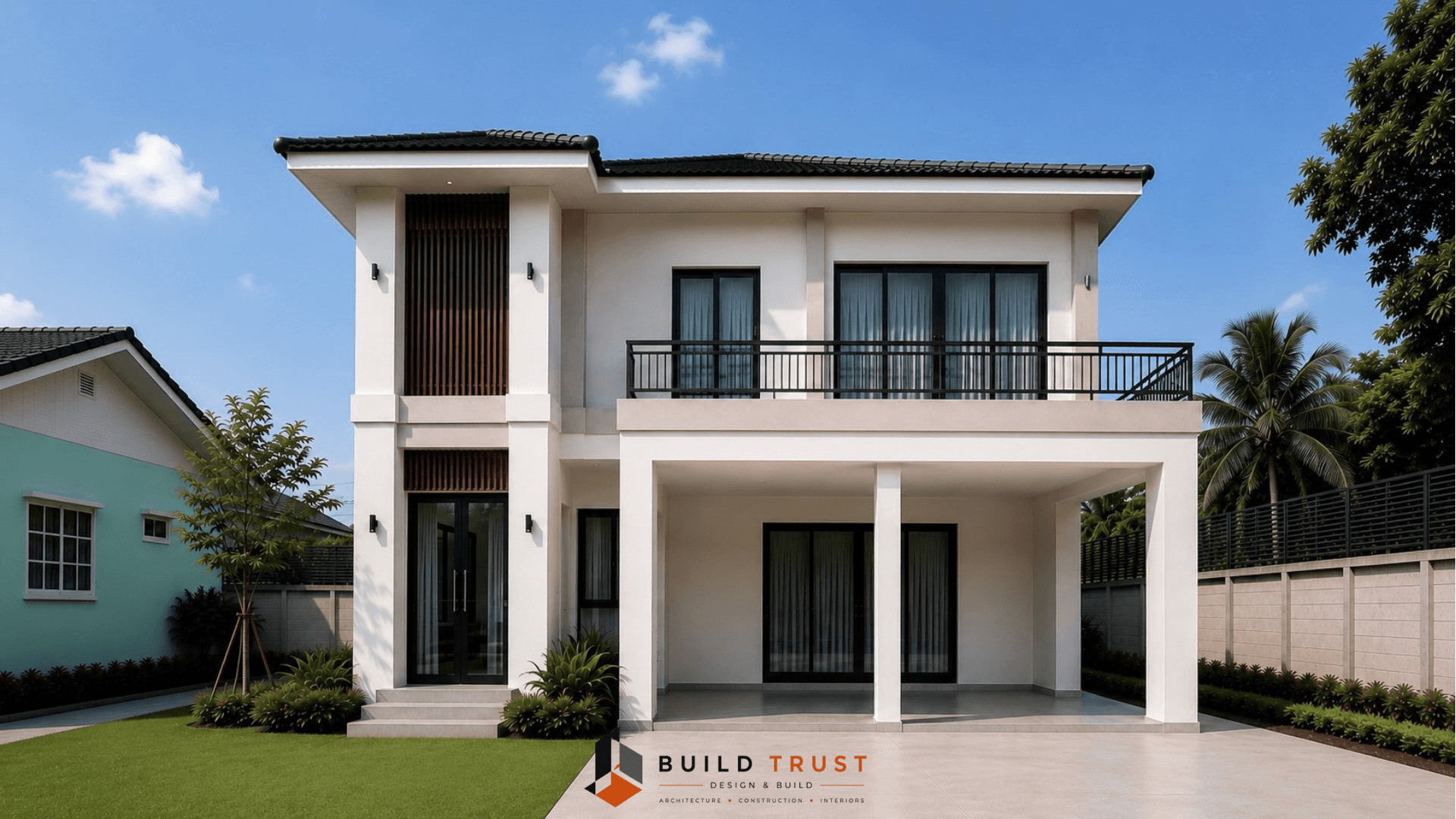 ตัวอย่างงานก่อสร้างบ้านพักอาศัยส่วนบุคคลของ BUILD TRUST