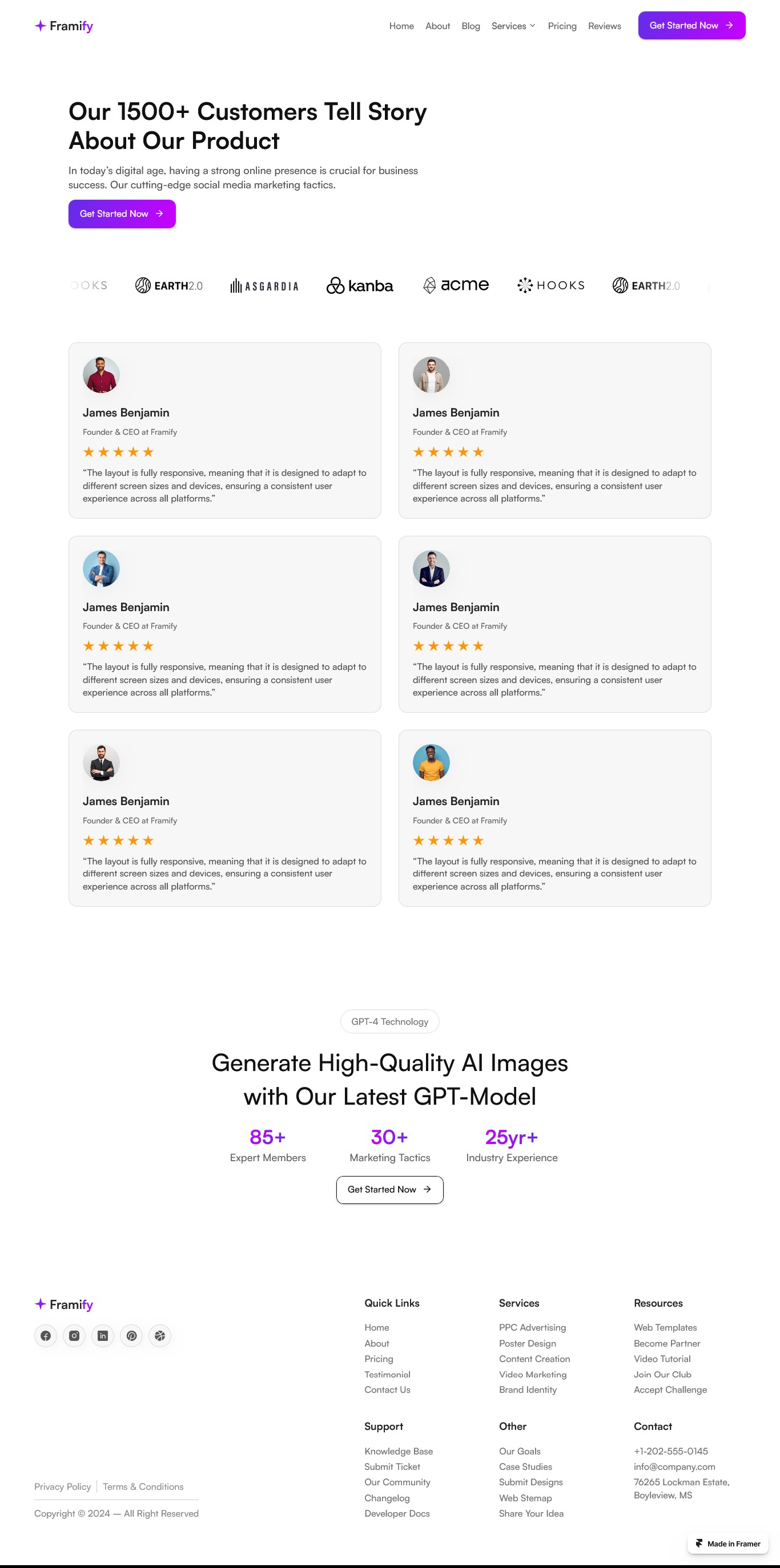 Framer Testimonial Page v5