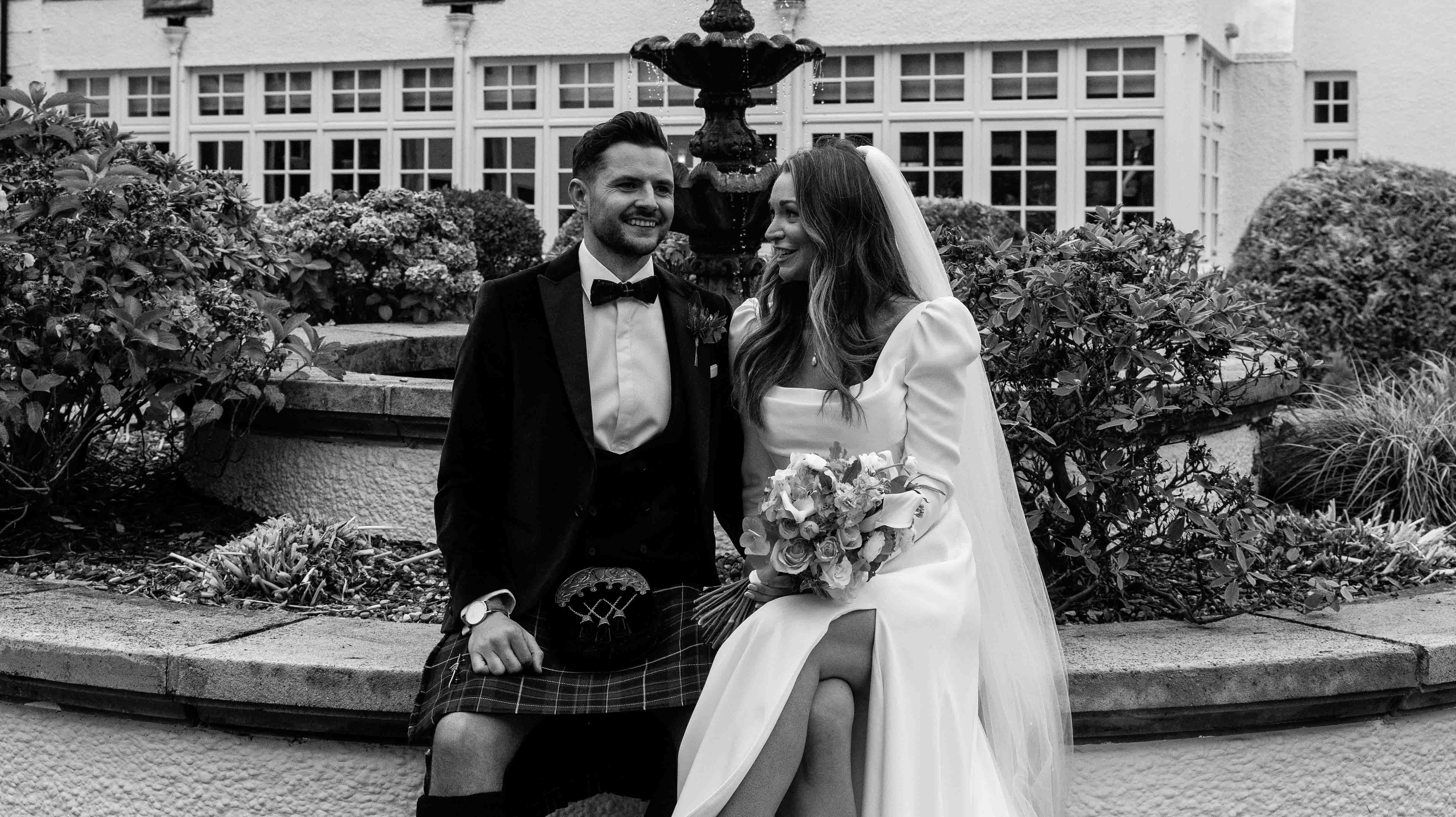 Bride and Groom photo shoot - Cinematic Wedding Film Edinburgh