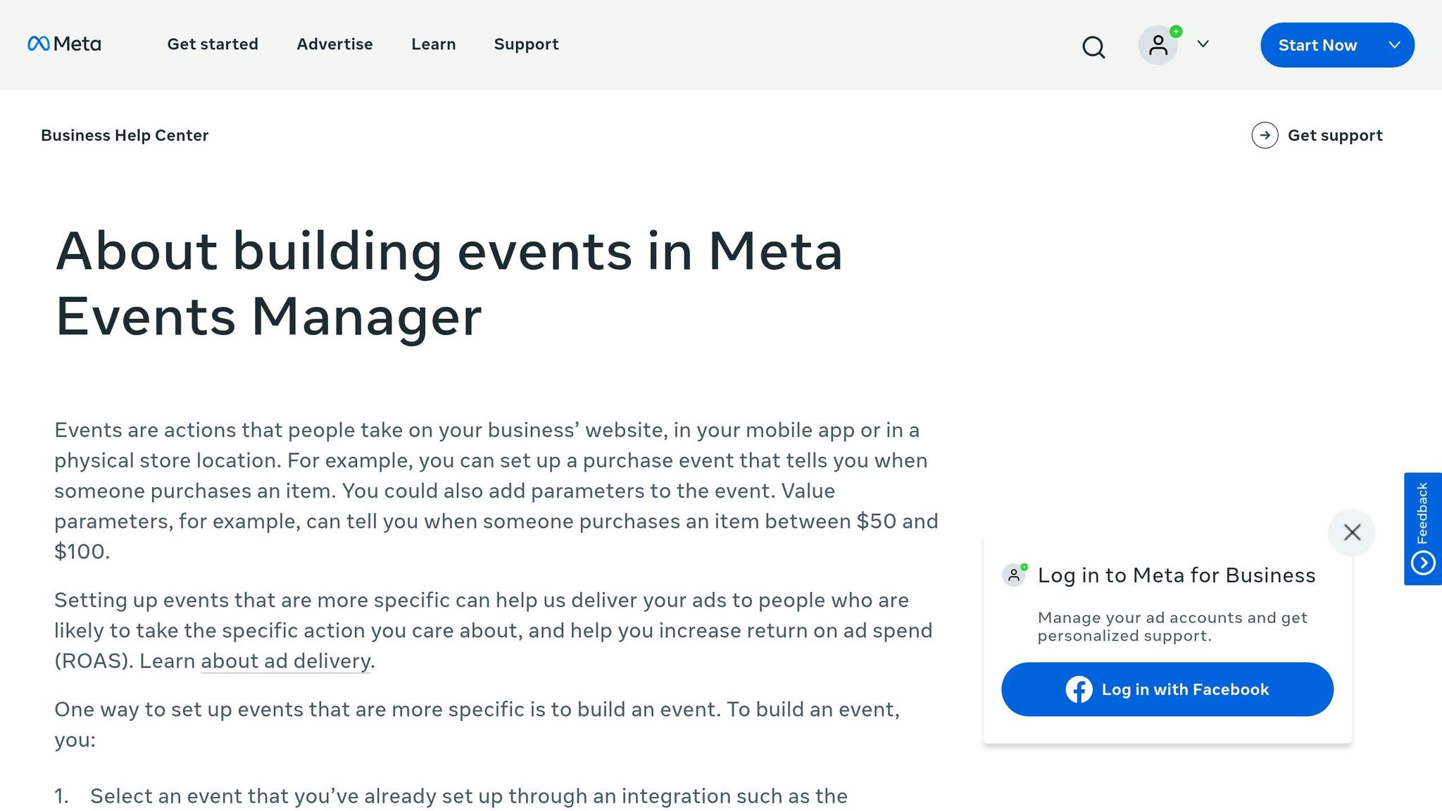 Meta Events Manager
