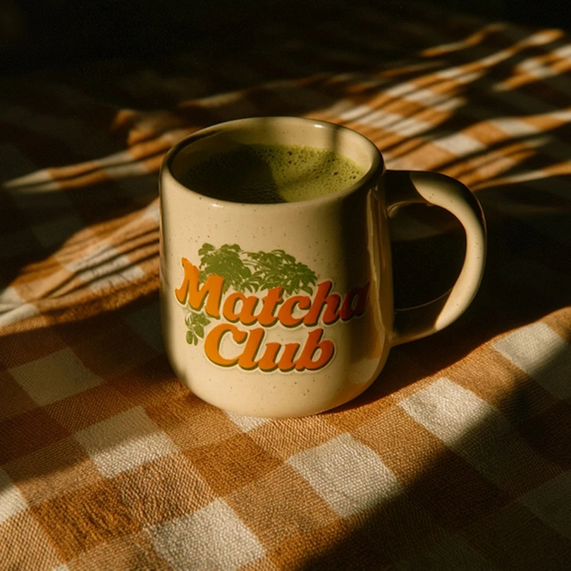 Green and beige matcha