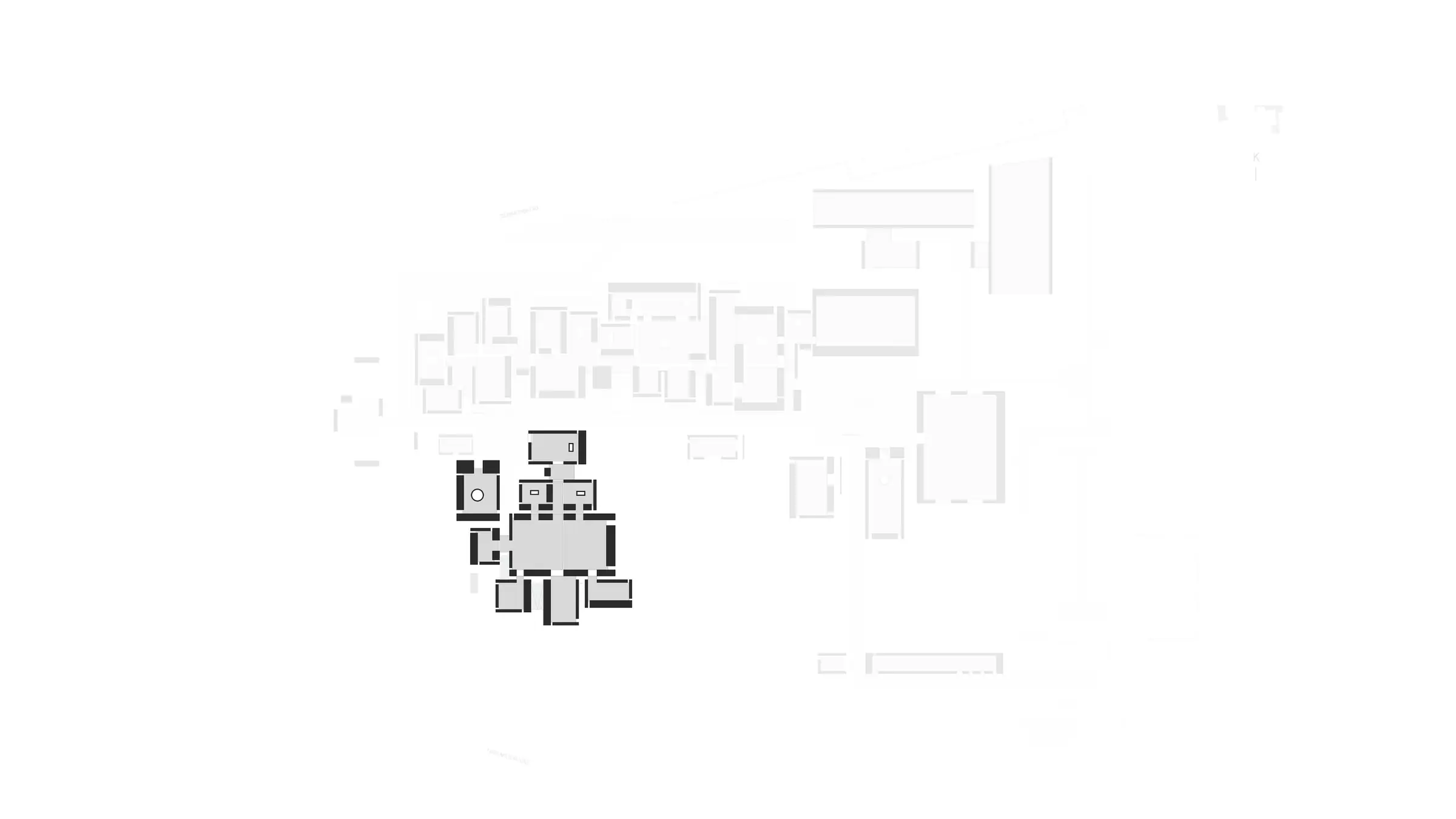 Layout diagram highlighting the Small Finds and Necropolis museums