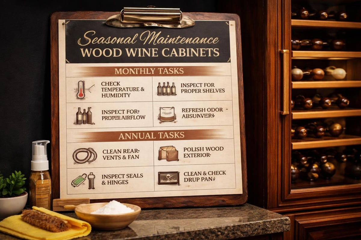 Wine cabinet maintenance timeline
