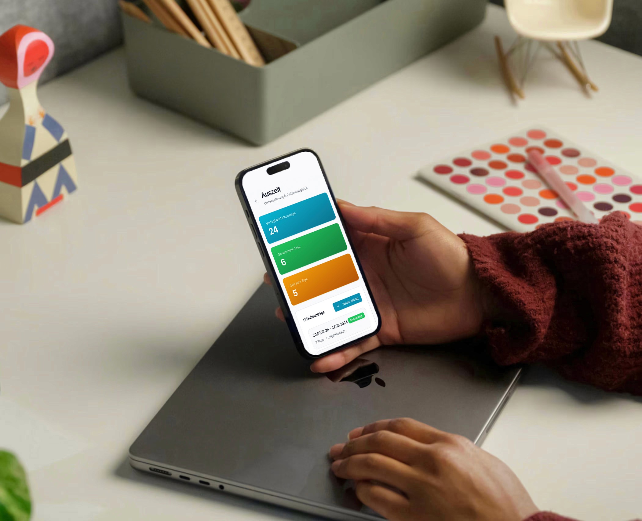 A mockup of Freelio's mobile app