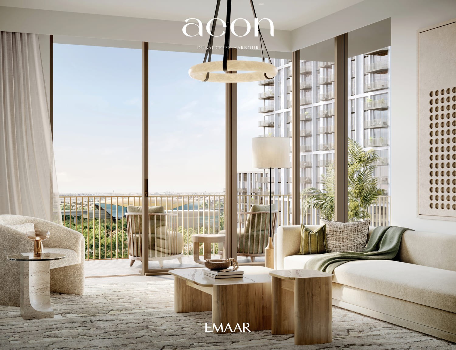 Emaar Aeon Living Room Interior Creek Harbour