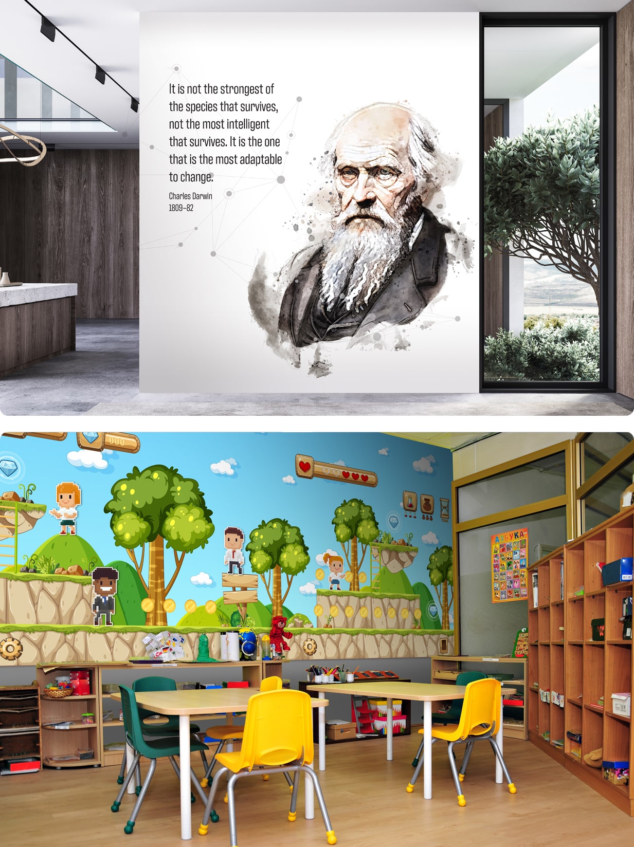 Educational Magnetic School Wall Graphics