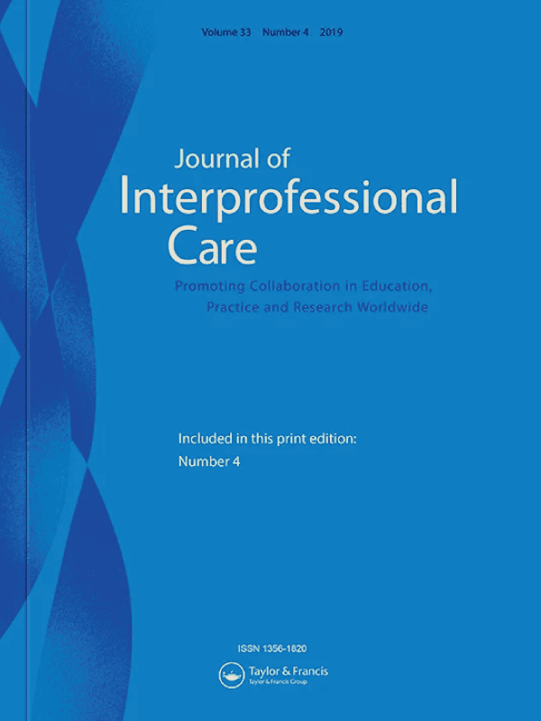 Journal of interprofessional care journal cover