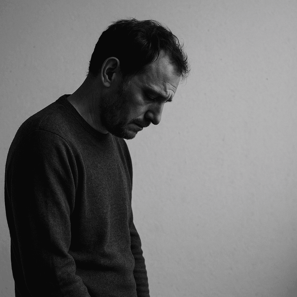 Portrait en noir et blanc réalisé par Maison Elion dans le cadre de ses rituels photographiques en Seine-et-Marne, montrant une silhouette assise sous une lumière douce.