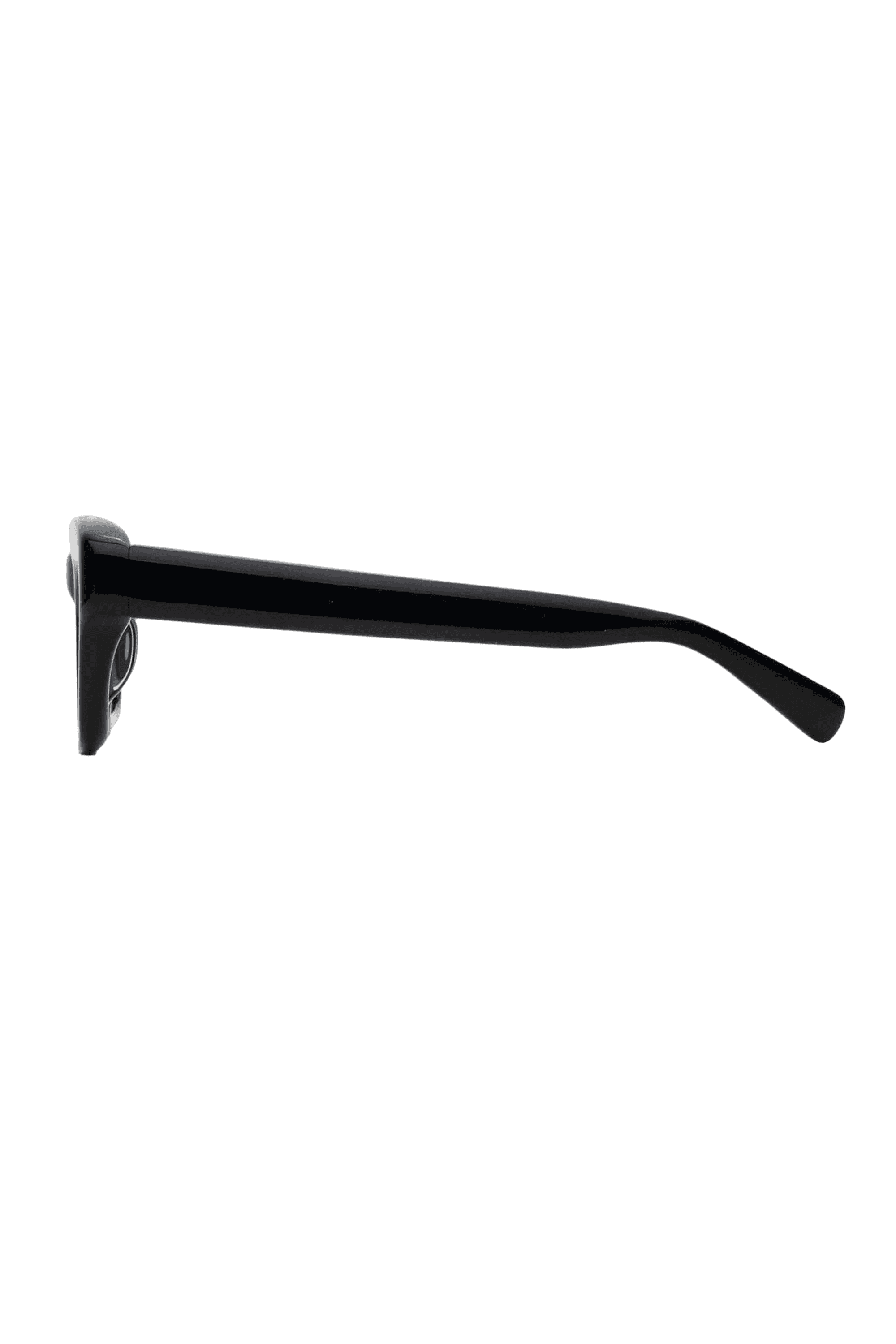 full left side view of a pair of eye glasses