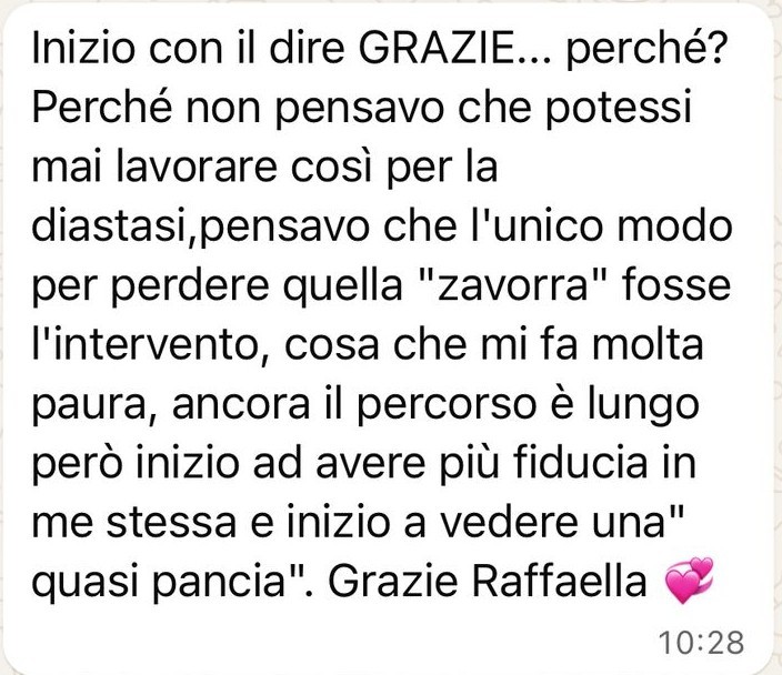 Messaggio di Nunzia a Raffaella