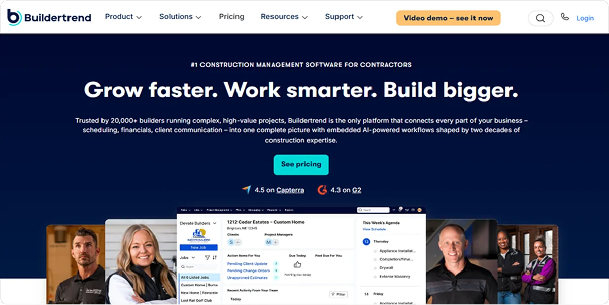 Buildertrend Homepage