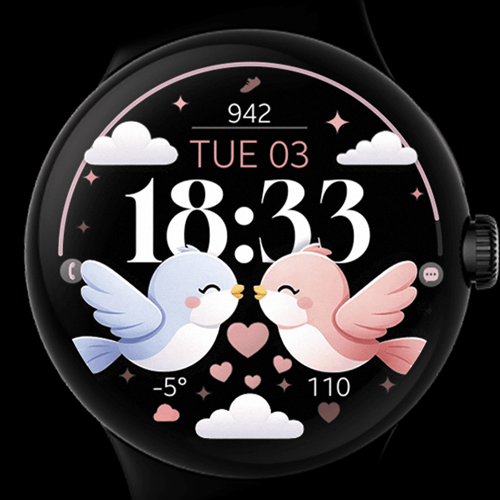 Pixel Watch displaying a digital watch face