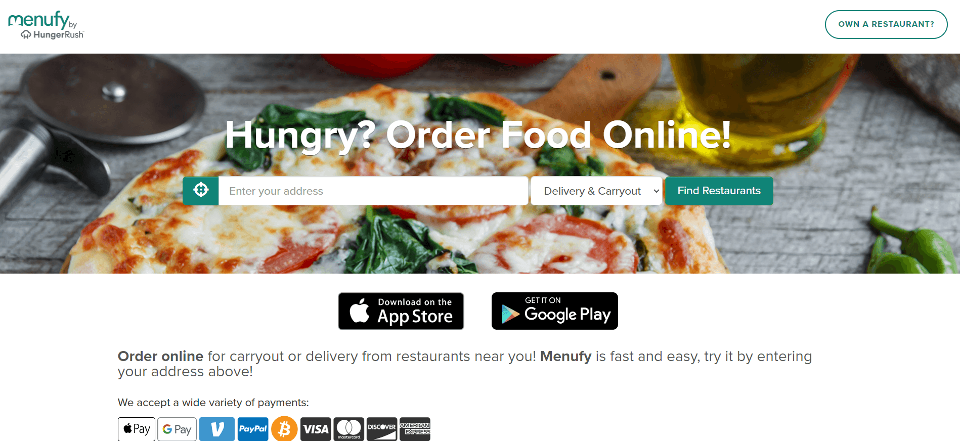 Menufy’s website