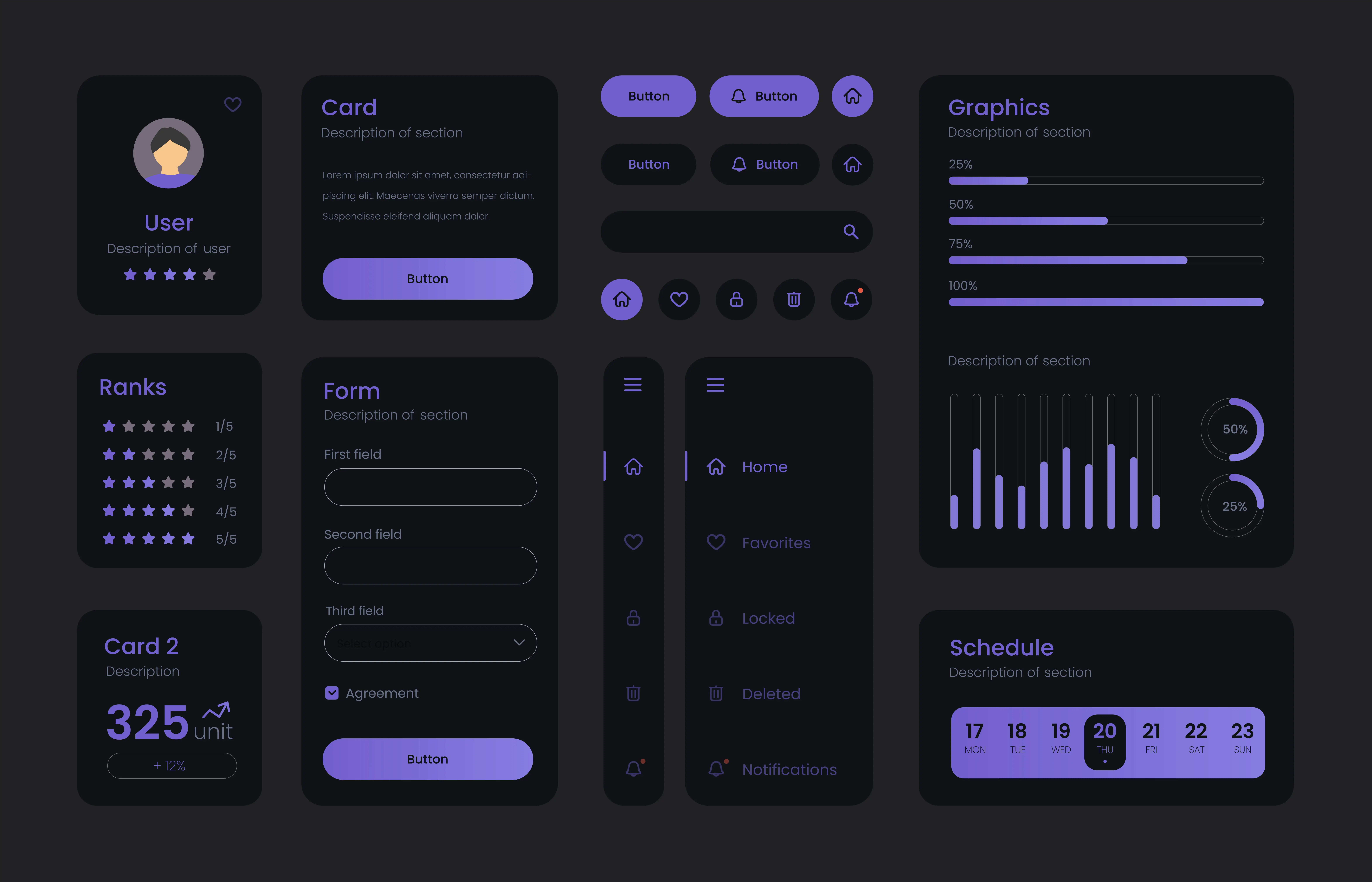 The Premium UI Checklist layout elements