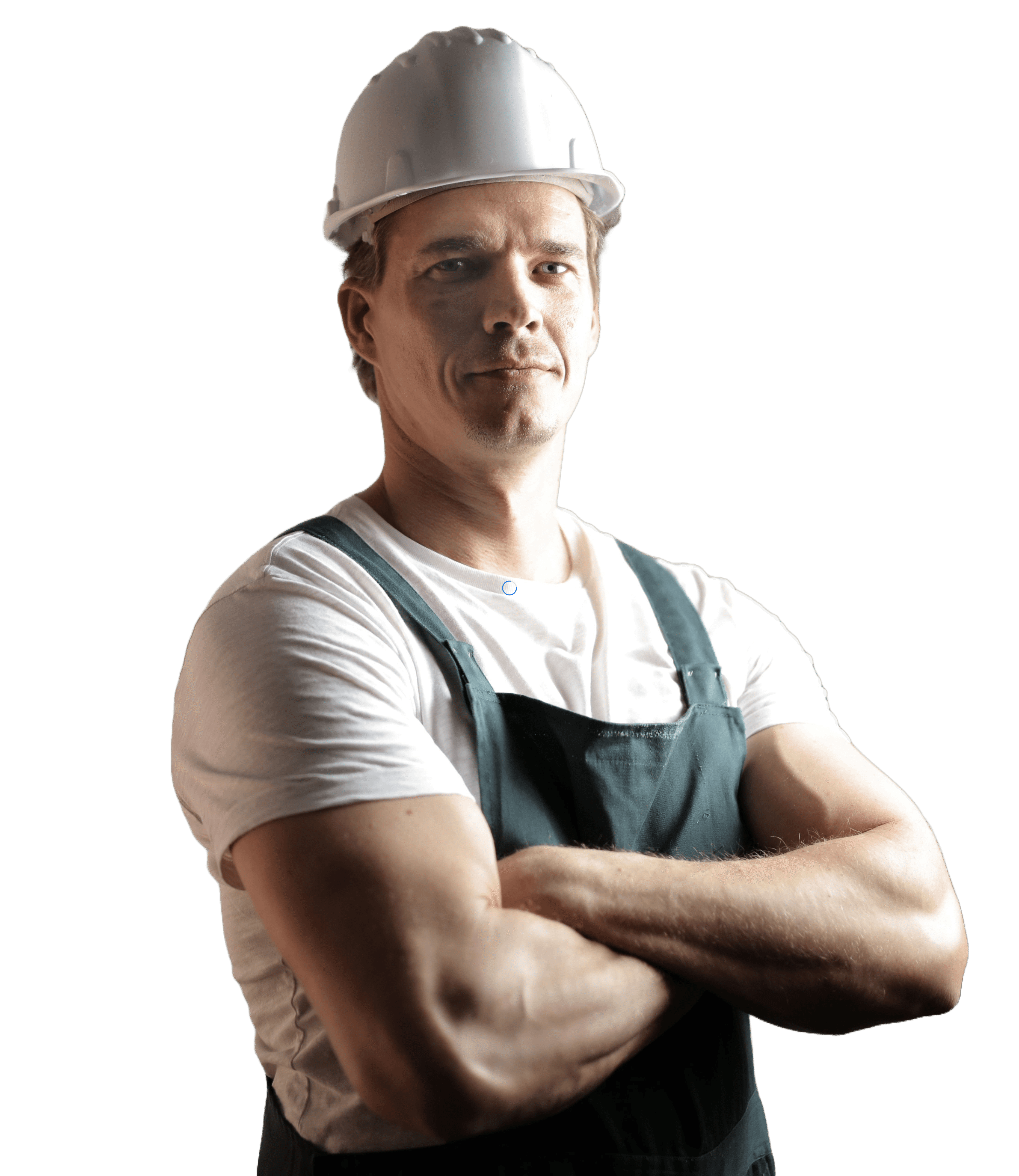 Professional plumber ready for service