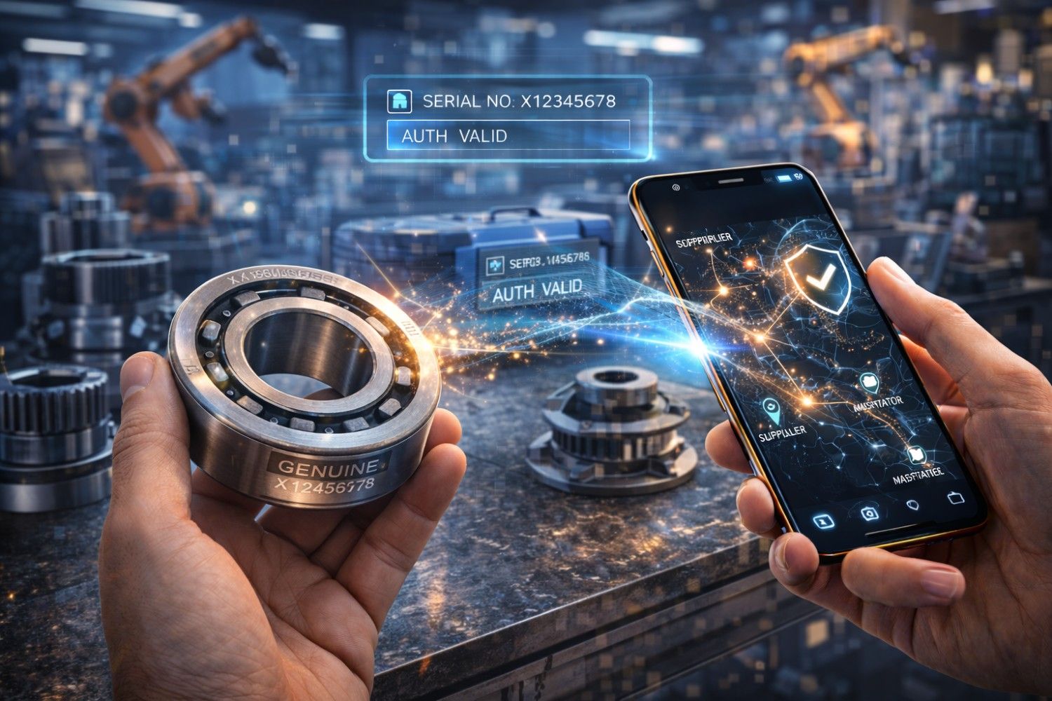 Anti-counterfeiting solutions for industrial parts