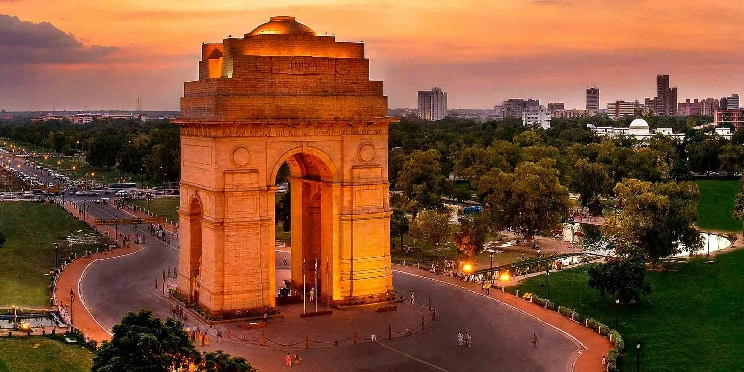 India Gate at sunset, Delhi