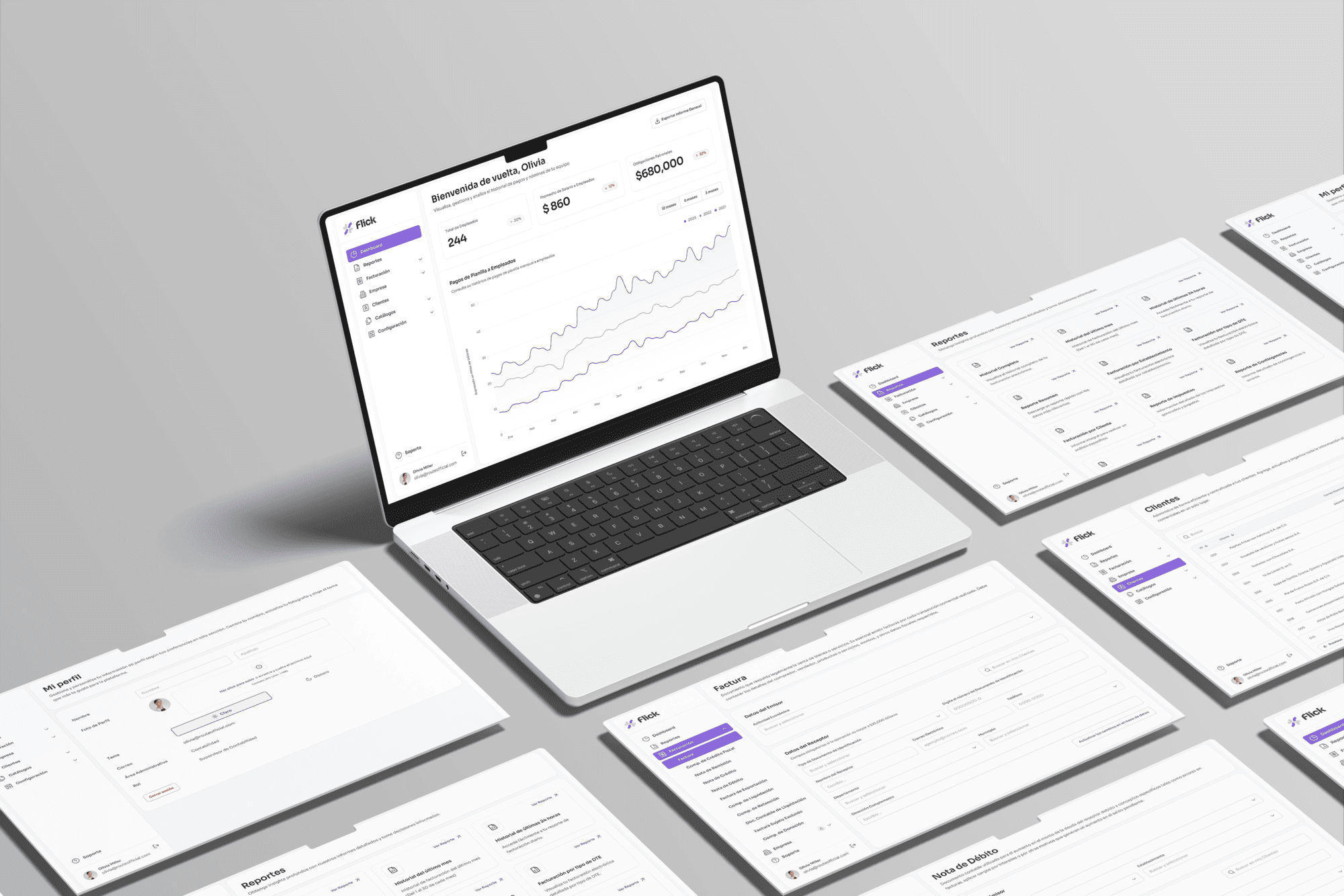 flick saas invoicing design