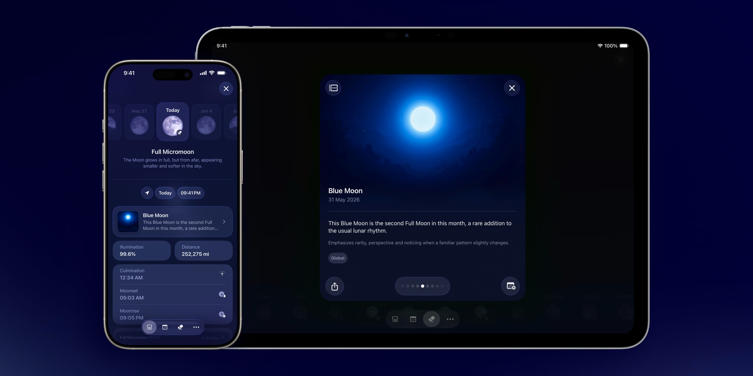 Map page of Moonlitt App. Annular Solar Eclipse 17 February 2026