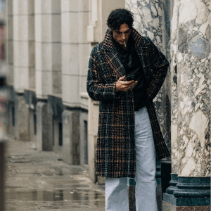 Fashionable Man Smoking Milan