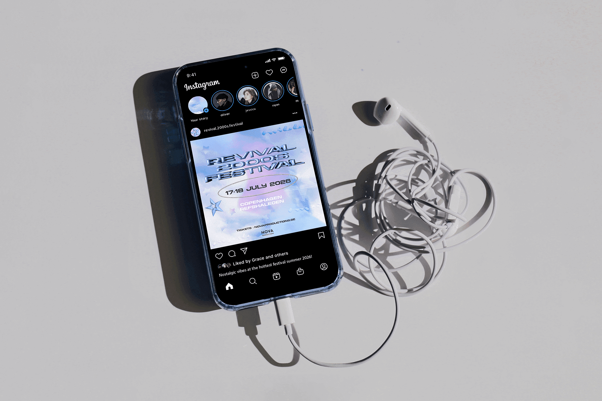 image of a smartphone leaning on top of a record player