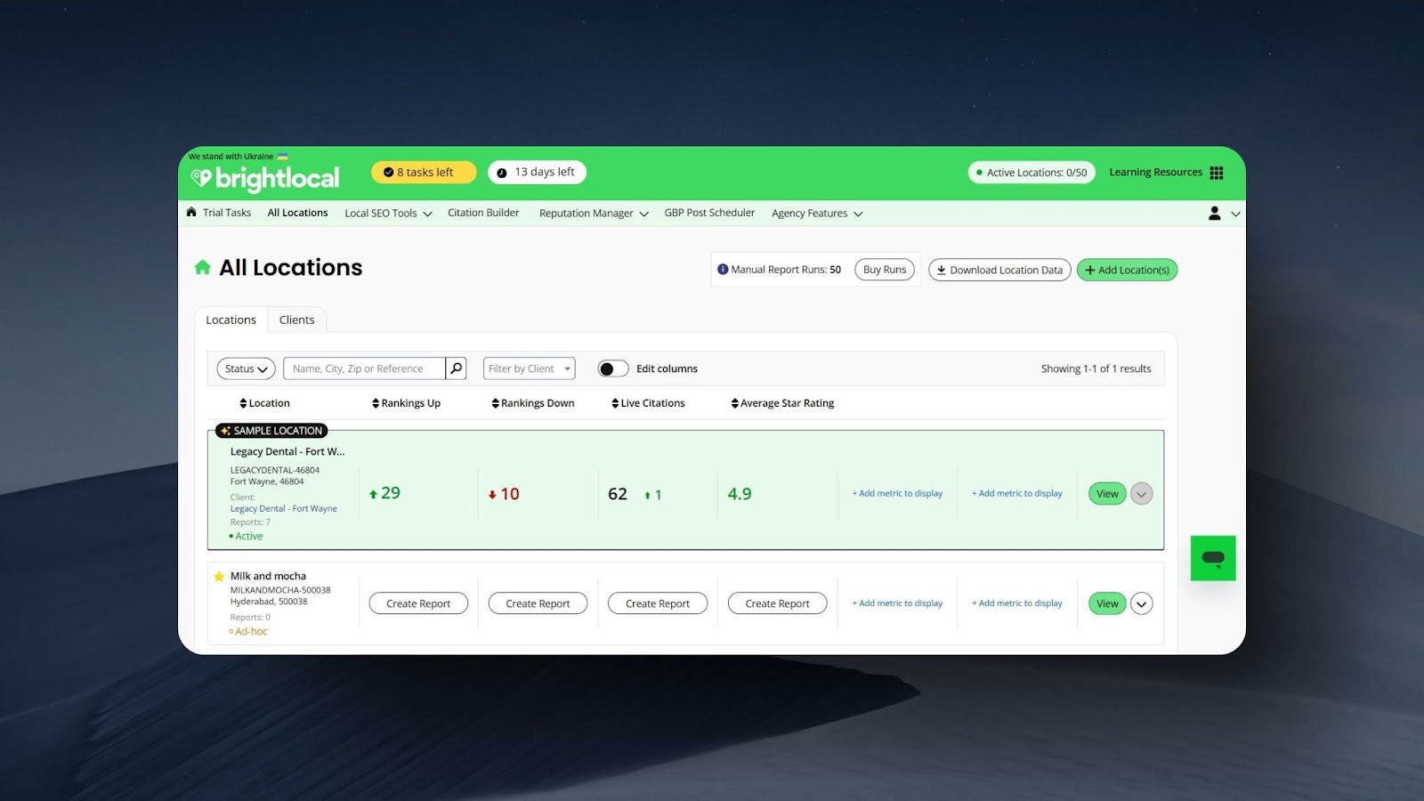 screenshot of Ubersuggest site audit for gravitywrite.com showing on-page SEO score, traffic stats, organic keywords, and backlink profile.