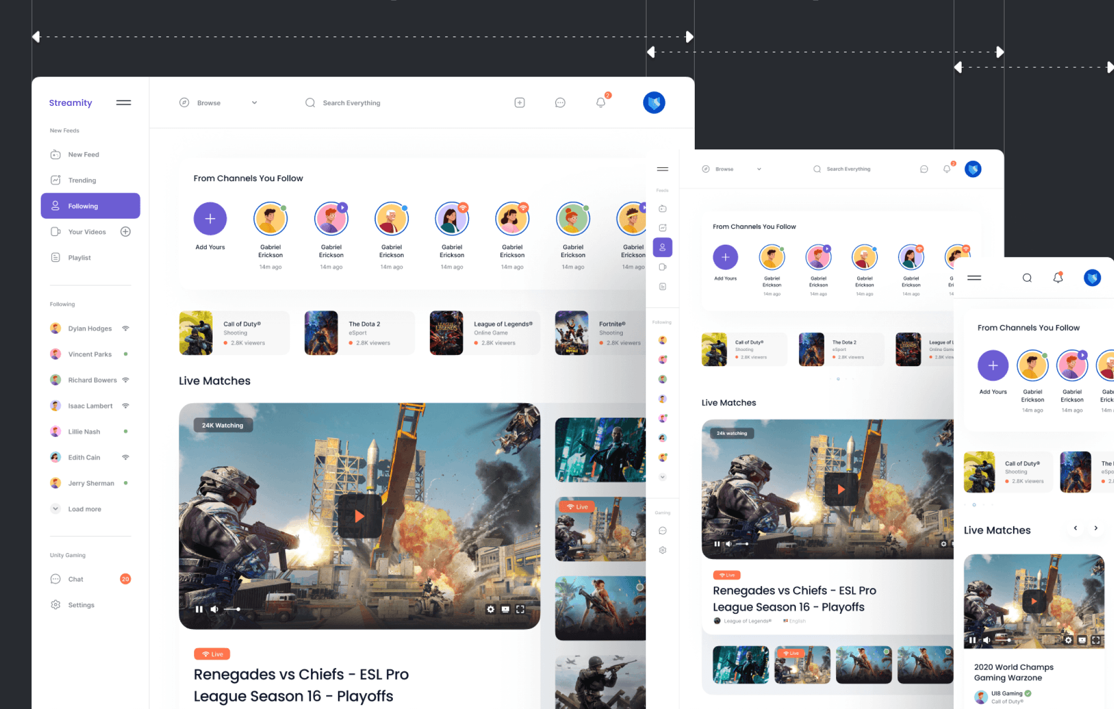 App Screen with open sidebar