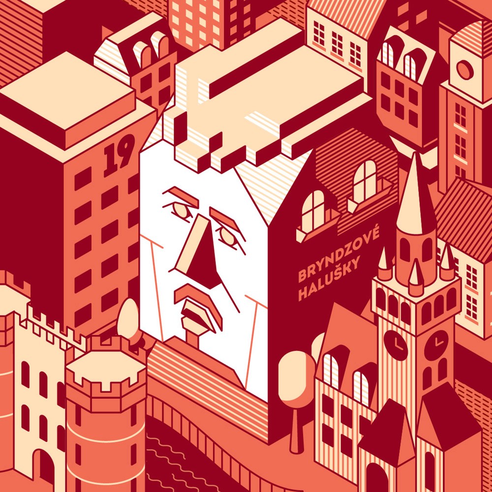 Isometric illustrative portrait of Juraj Kucka for the Tschuttiheftli 2021. The style is simple isometric vector illustration.