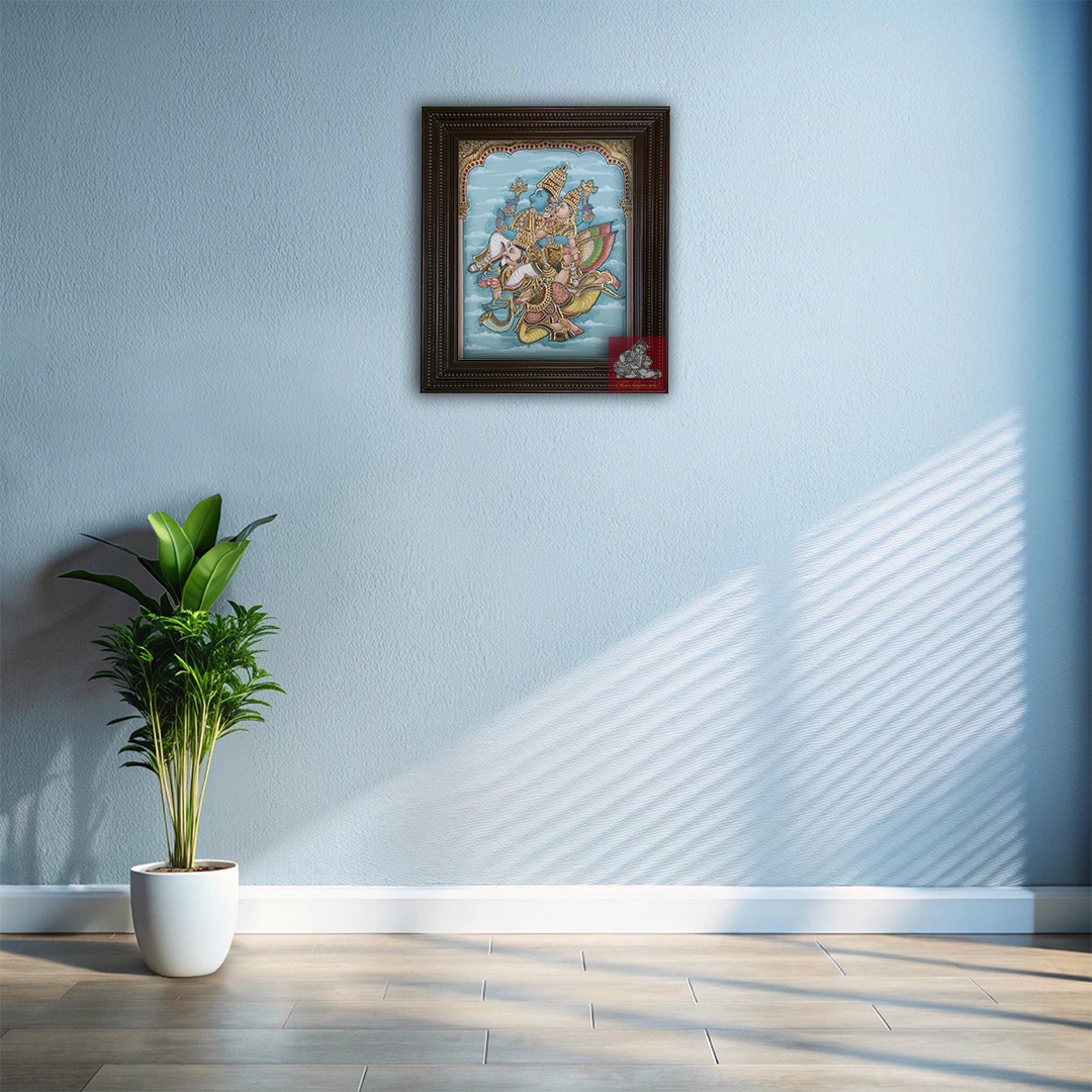 Antique Garuda Seva Tanjore Paintings