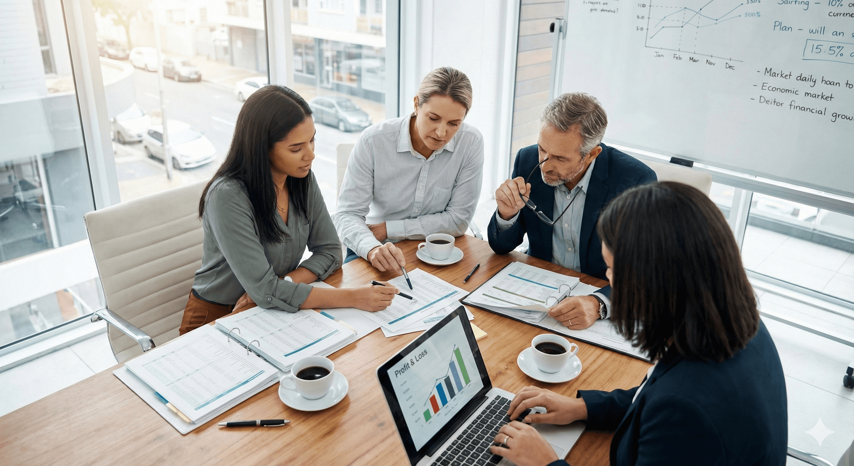 Conducting a thorough diagnostic review of business financial statements.