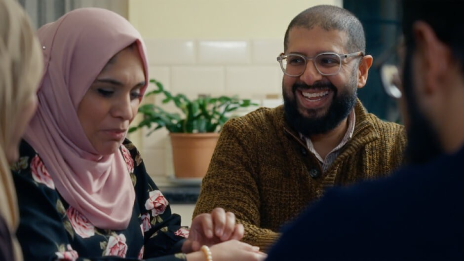 A candid photo of AHMED & HUMA FAROOQ from the UK at home