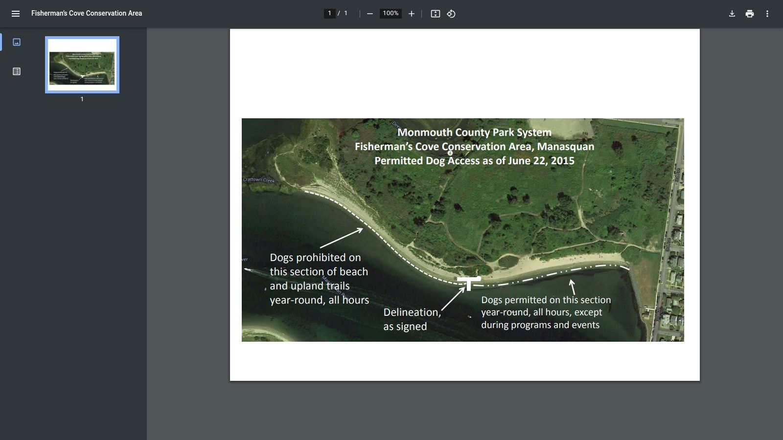 Fisherman’s Cove Conservation Area (Manasquan, Monmouth County Park System)