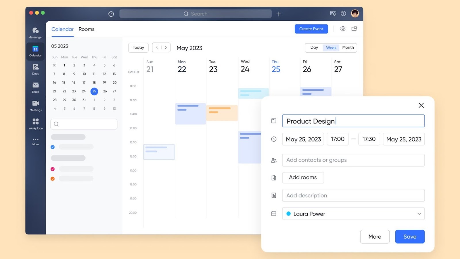 Lark's calendar feature in its integrated workspace