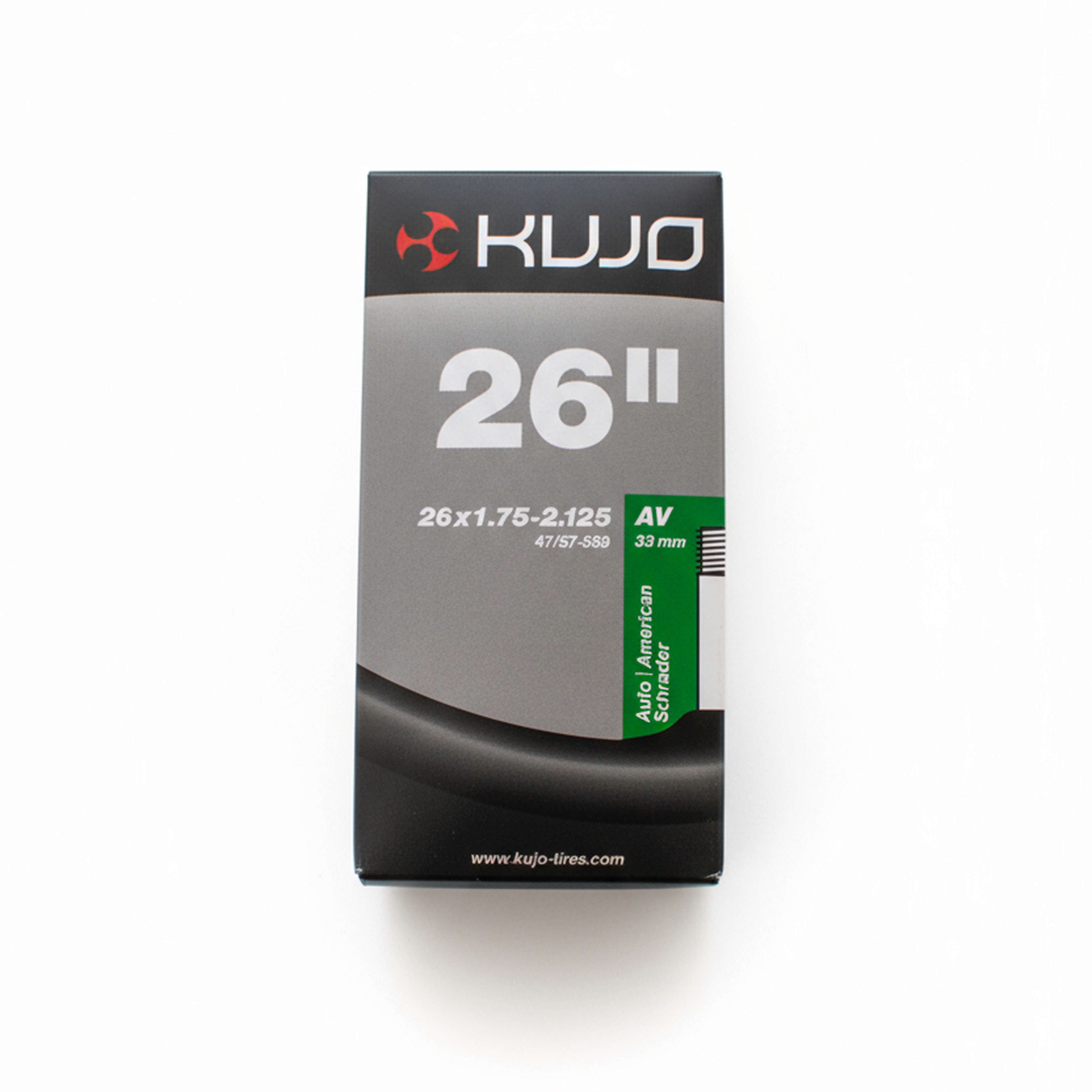 Kujo 26-tums cykelslang 26x1.75–2.125 med AV 33 mm ventil, hållbar innerslang för mountainbike och hybridcykel, till salu i Uppsala