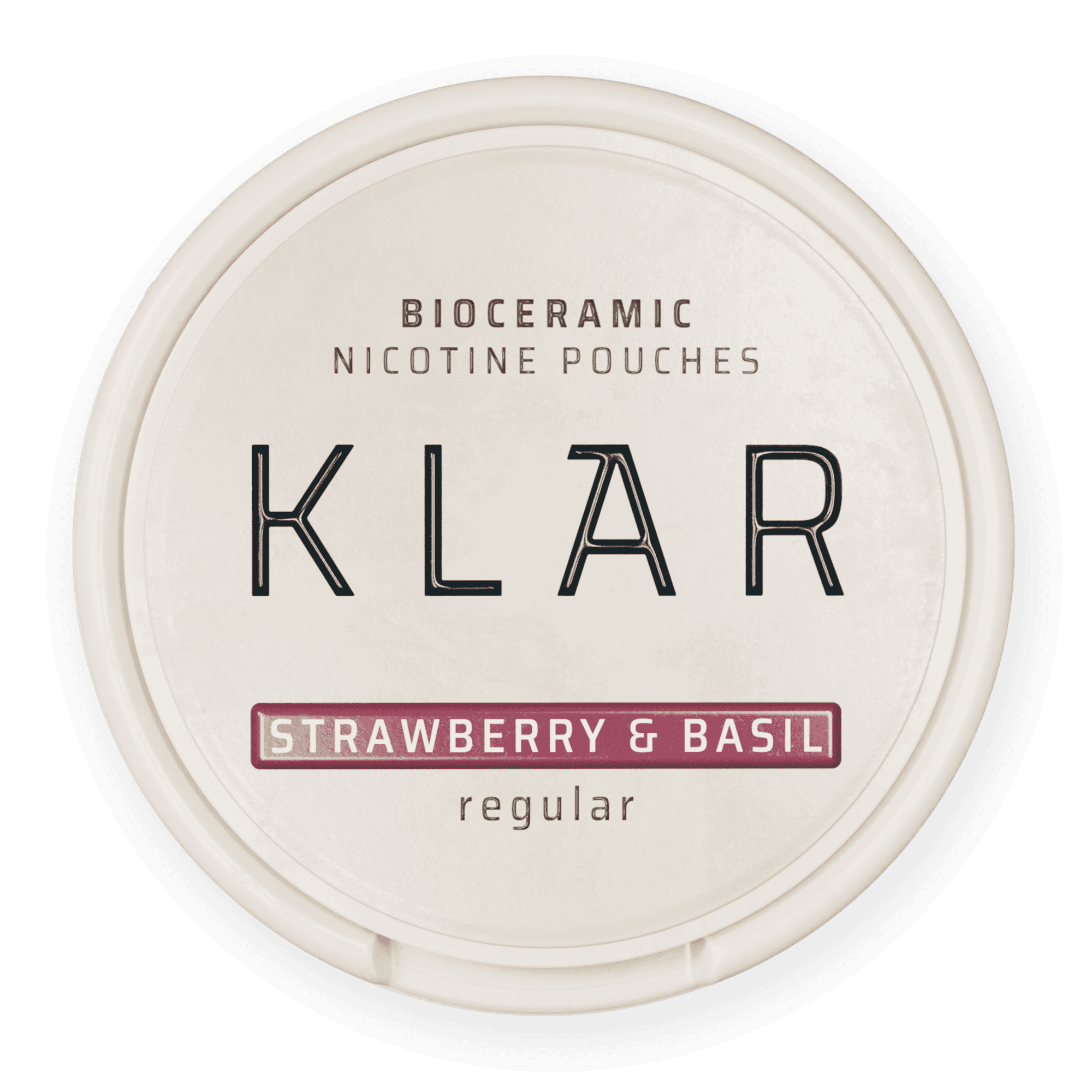 KLAR Bioceramic nicotine pouches in strawberry & basil