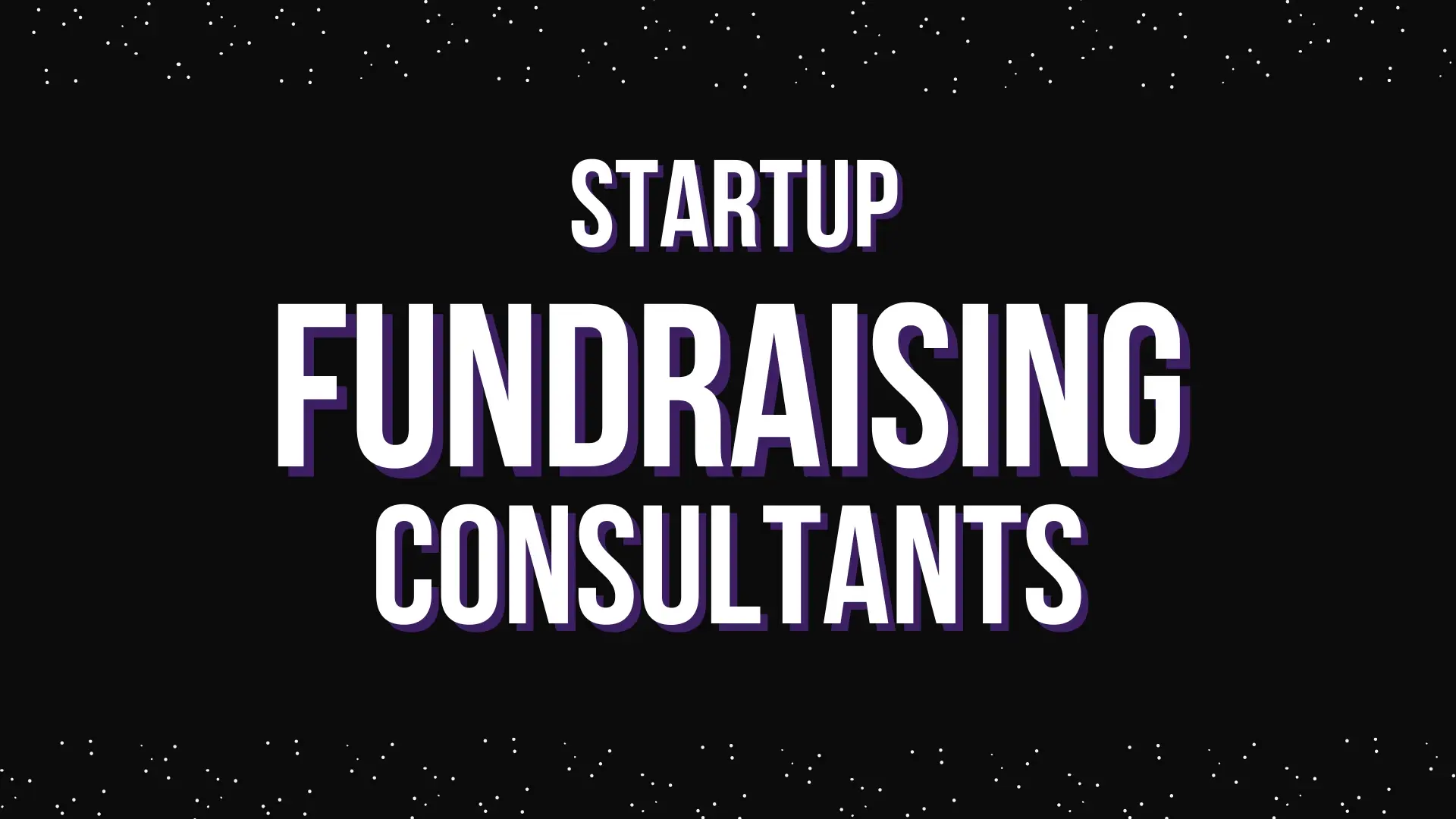Startup Fundraising Consultants