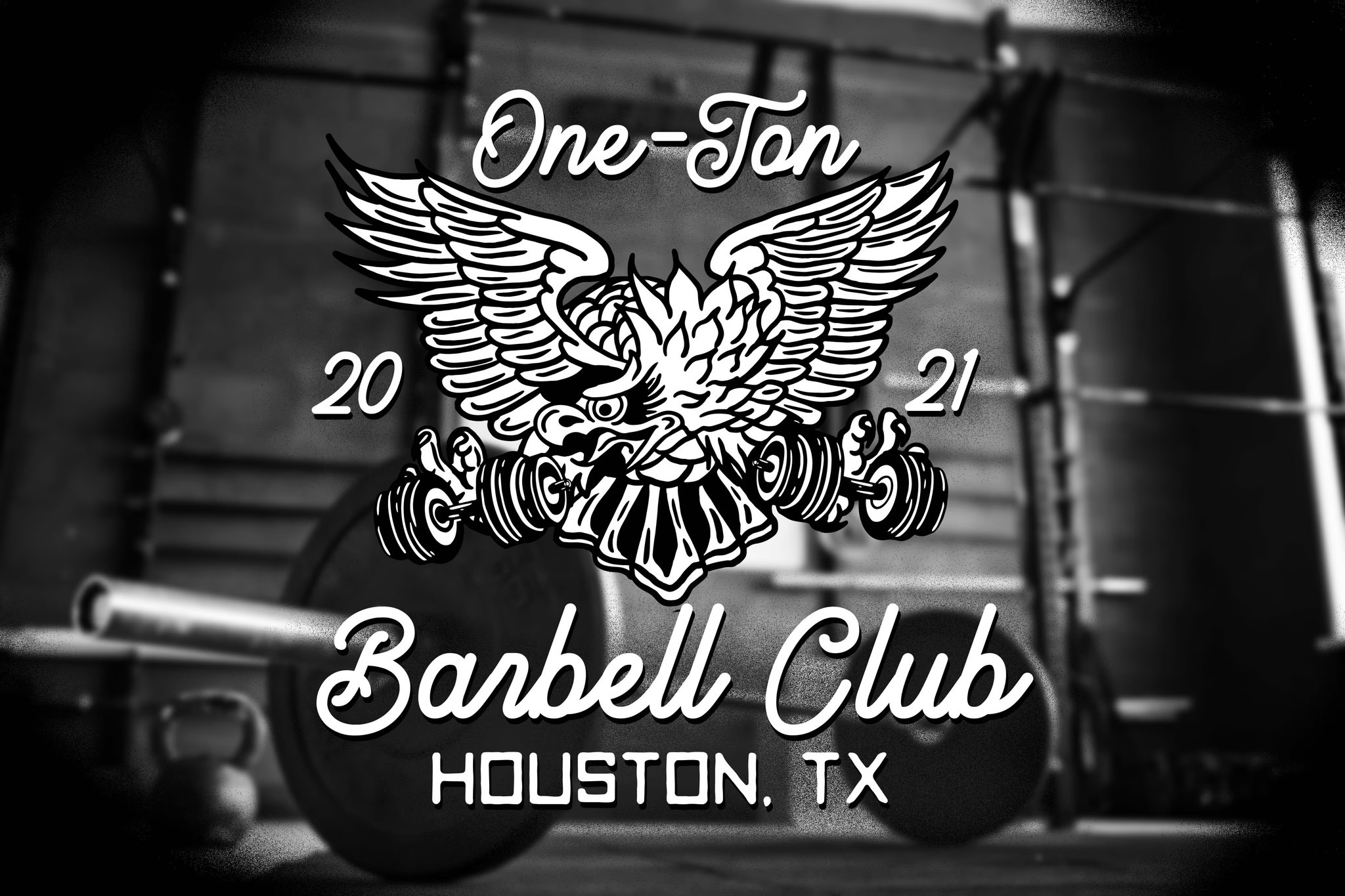 One-Ton Barbell Club Eagle Logo