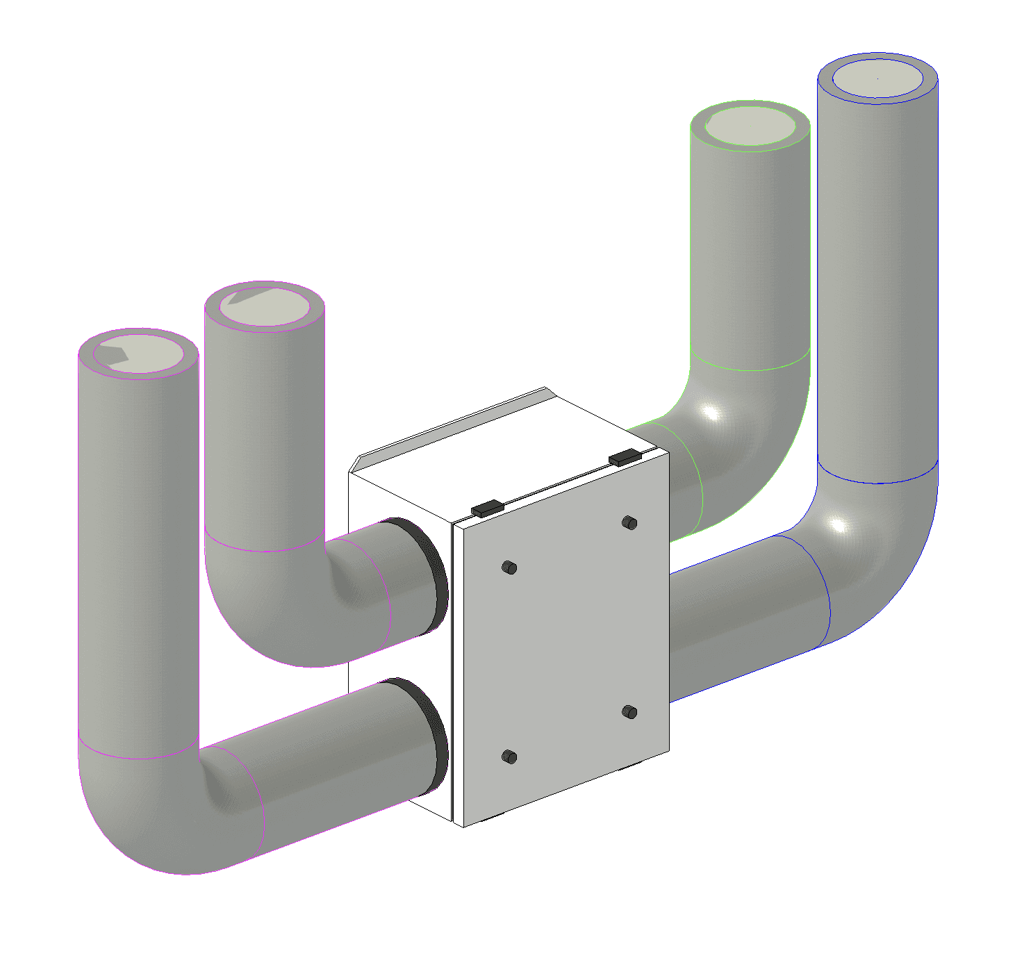 Wall/frame mounted with horizontal installation.