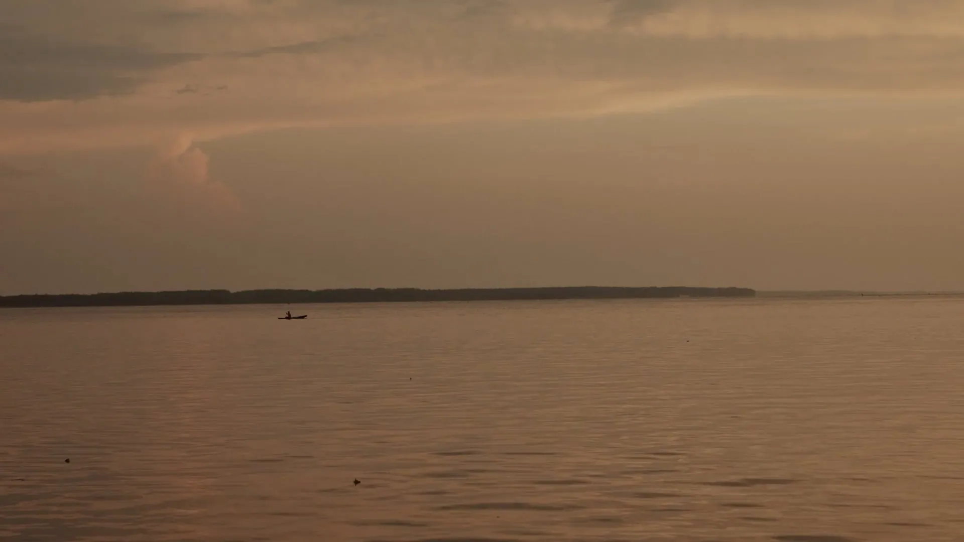 the beauty of a sunset on the Amazon