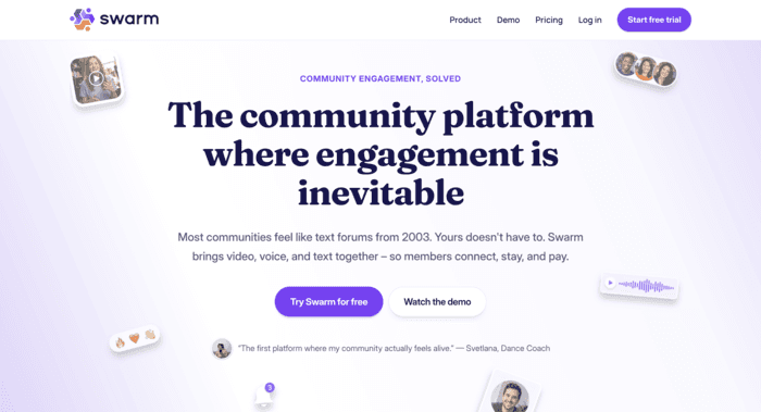 swarm homepage screenshot