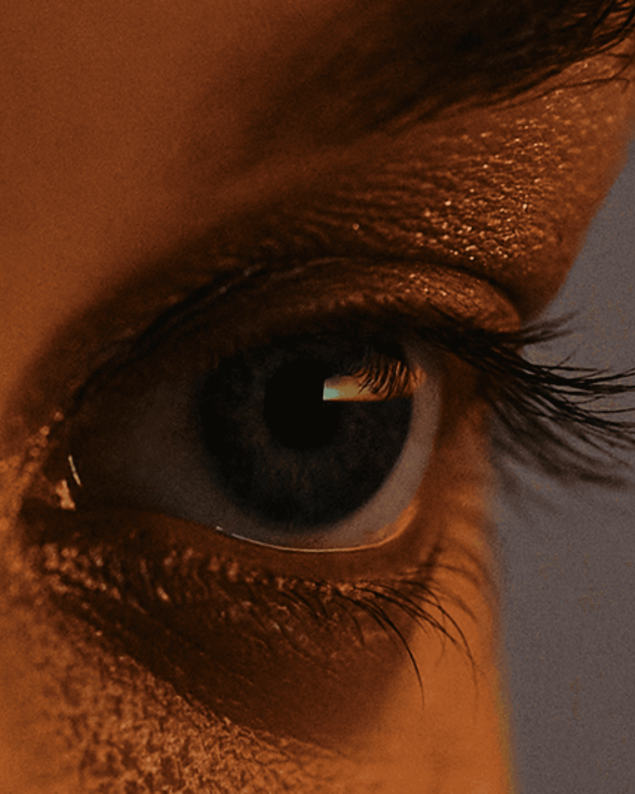 closeup of womans eye