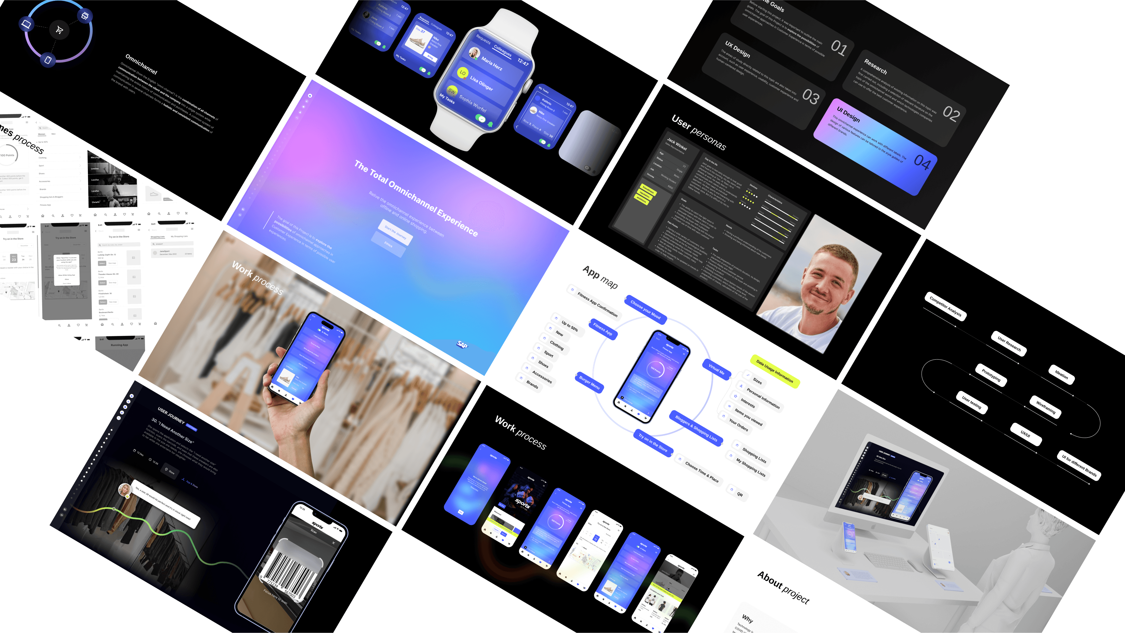 CyberFolio Template Mockup with home screen