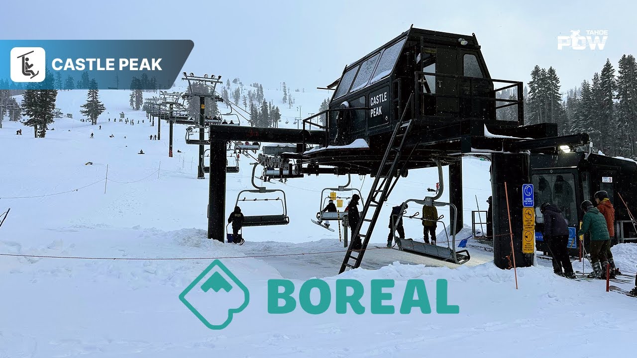 Castle Peak Quad Lift Boreal – Scenic 7-Minute Ride to Beginner Terrain
