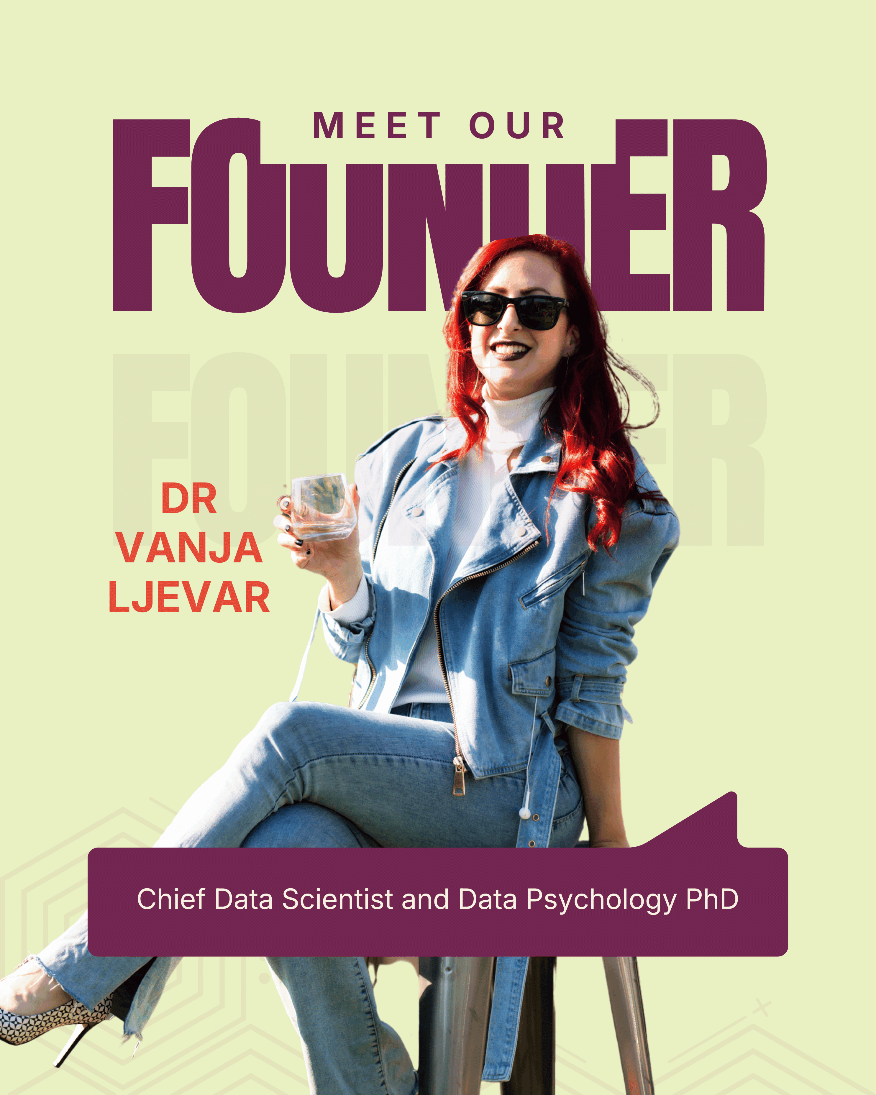 Meet our founder poster - DR Vanja Ljevar