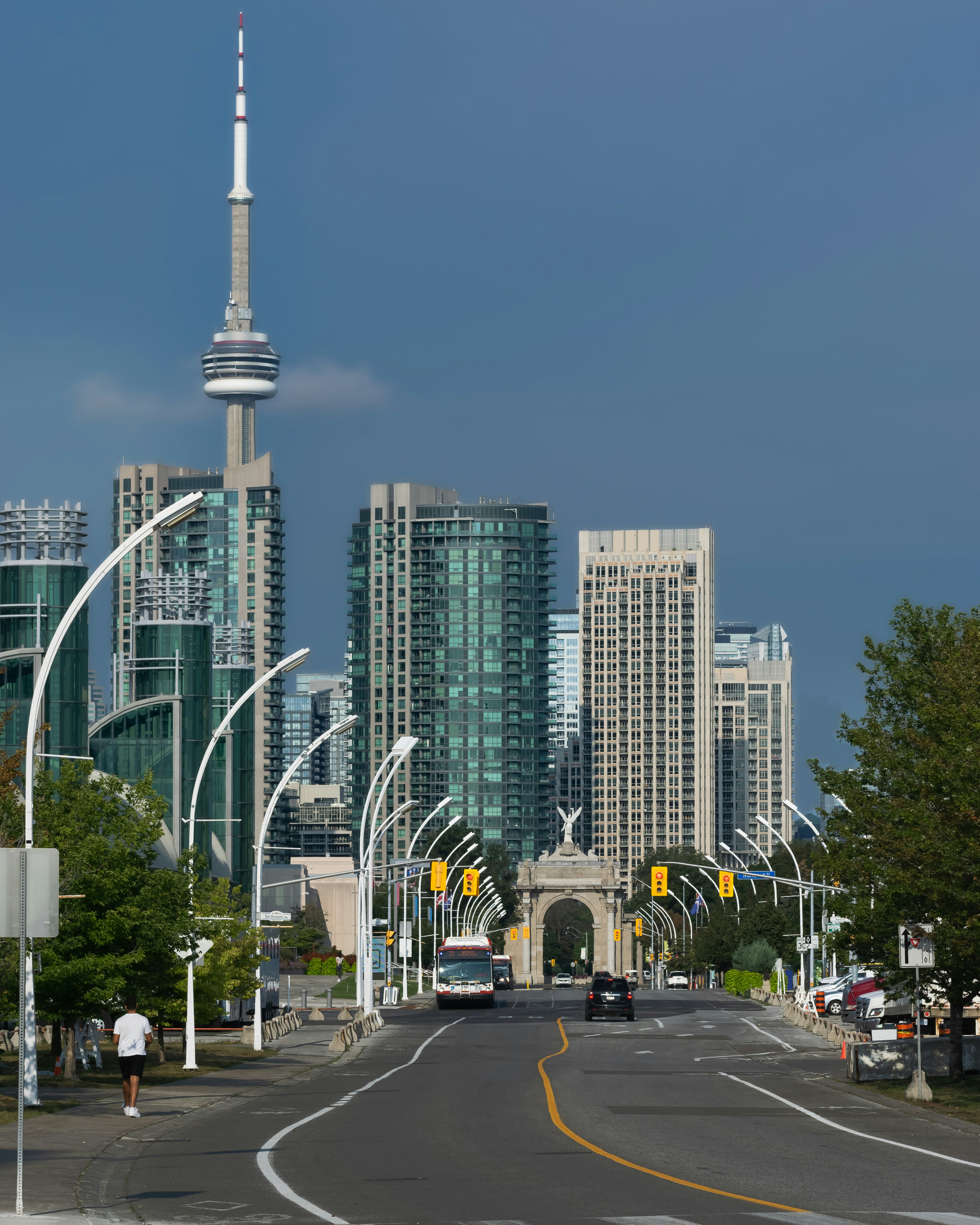 Toronto's skyline is dominated by the iconic cn tower.
