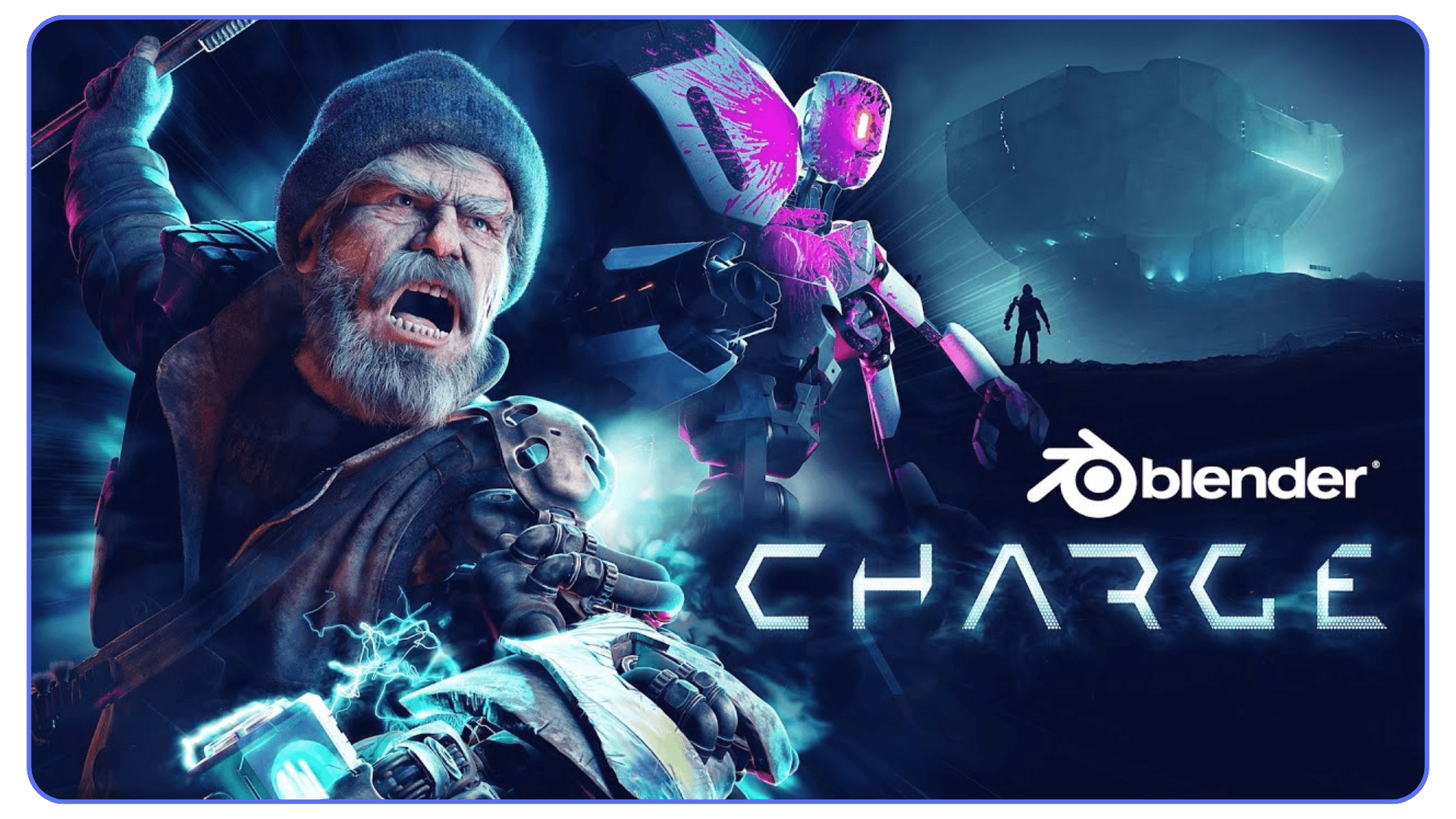 Action scene from Charge (2022), a modern Blender animated short film