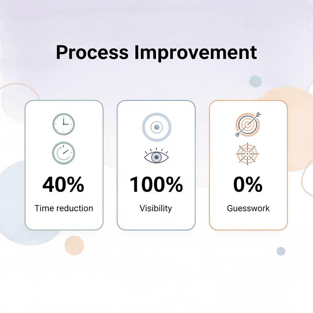 Statistics showing process improvement metrics - How to Dissolve a Corporation in Illinois