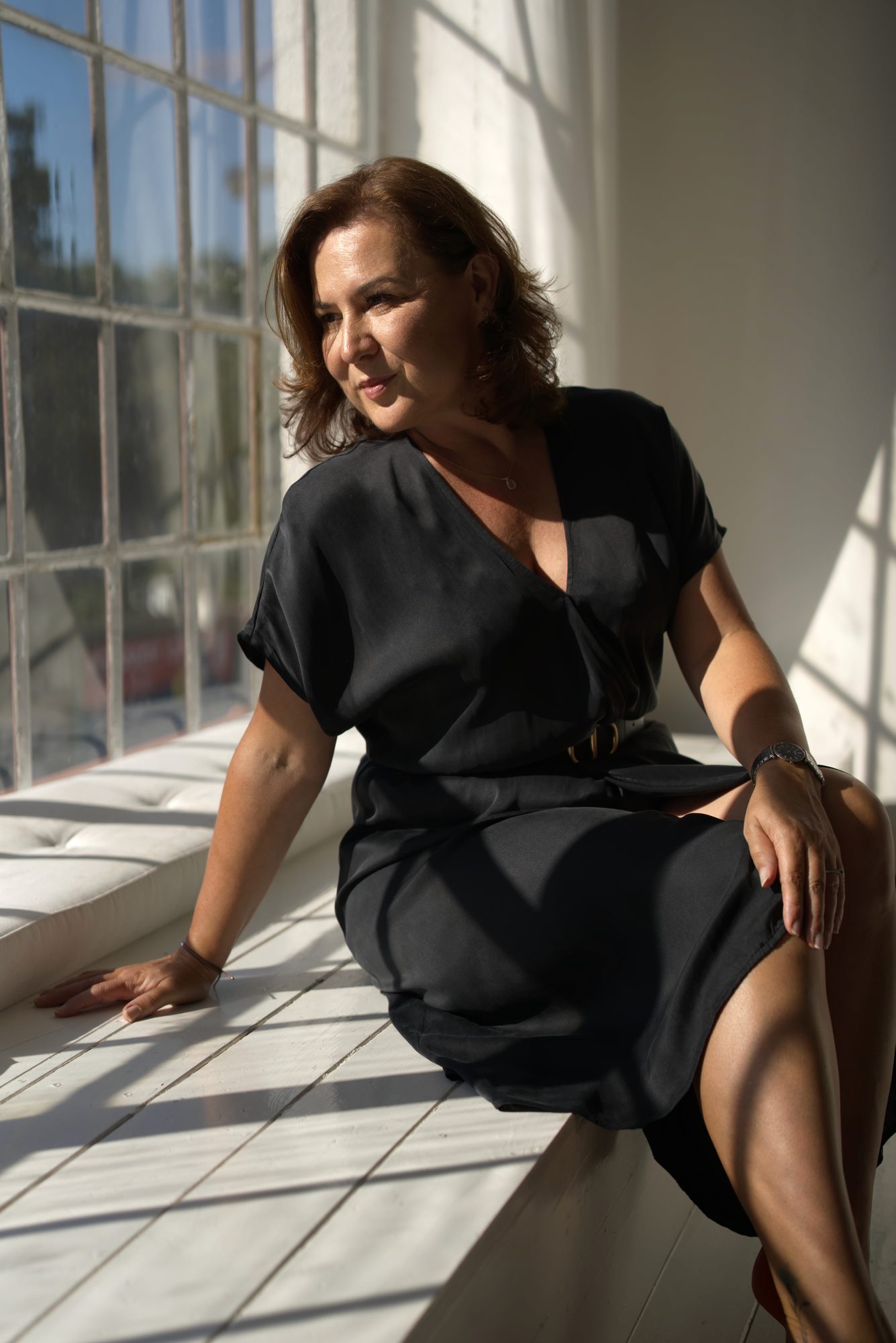 Portrétní business focení - modelka v ateliéru